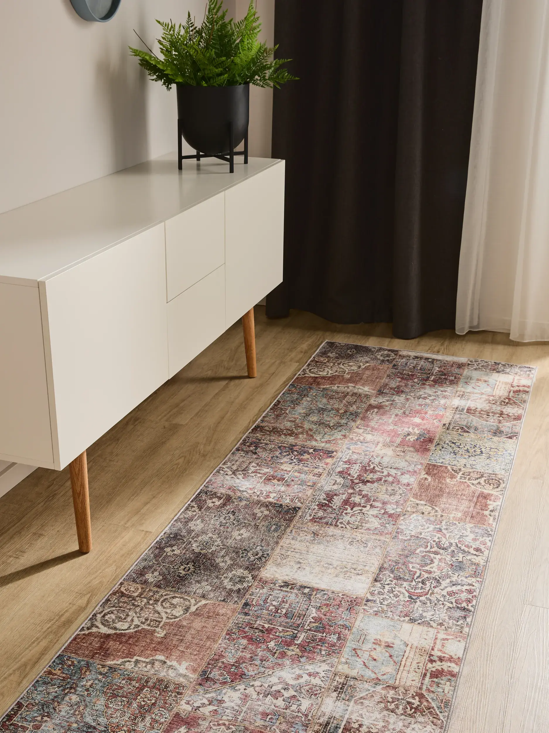 Tappeto di 100% Poliestere in Multicolor con pelo alto 100% Poliestere da benuta Basic