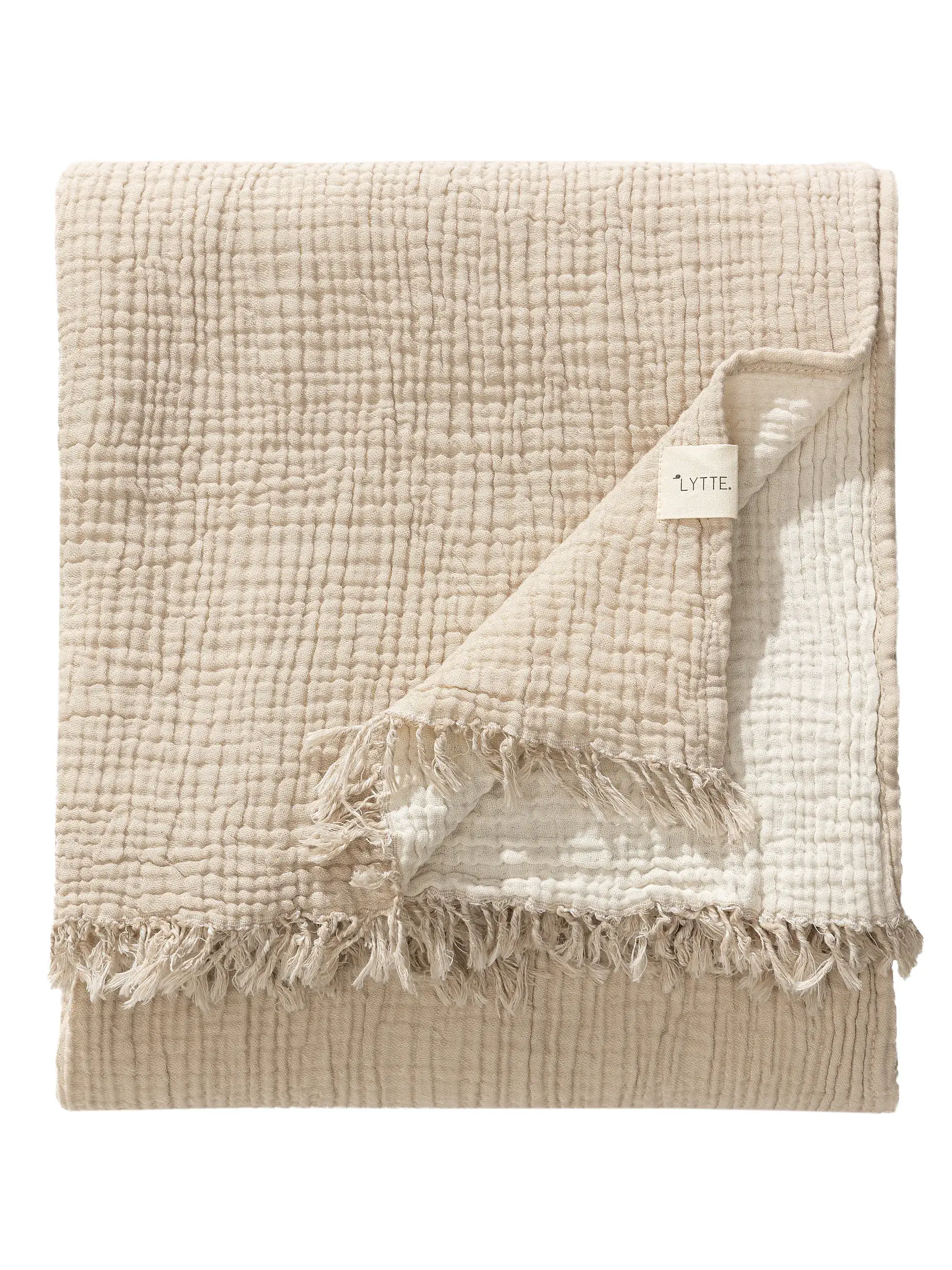 Baumwolldecke Lilo Cream/Beige von 