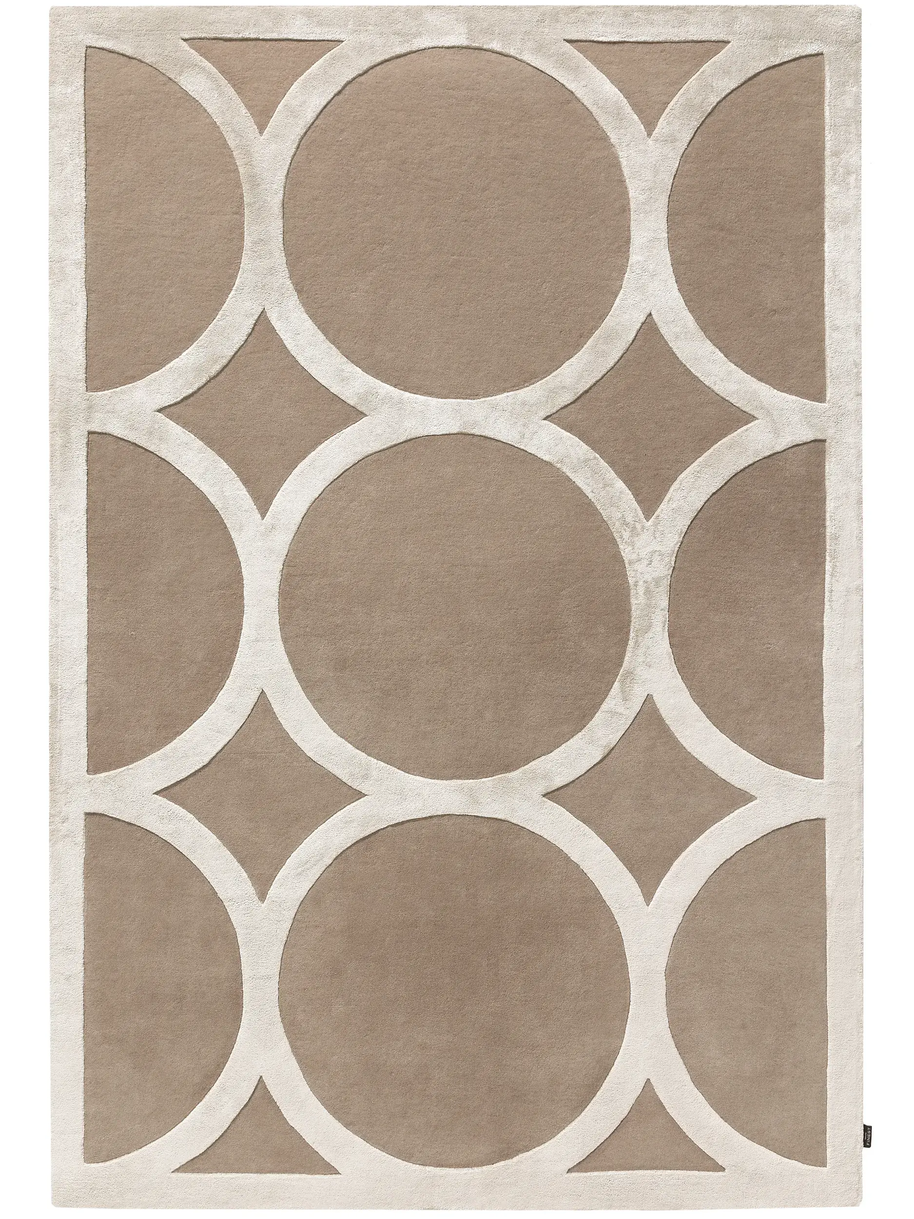 Tapis en 65% Laine, 35% Lyocell (Tencel™) en Beige avec une pile de 65% Laine, 35% Lyocell (Tencel™) de hauteur de benuta Finest