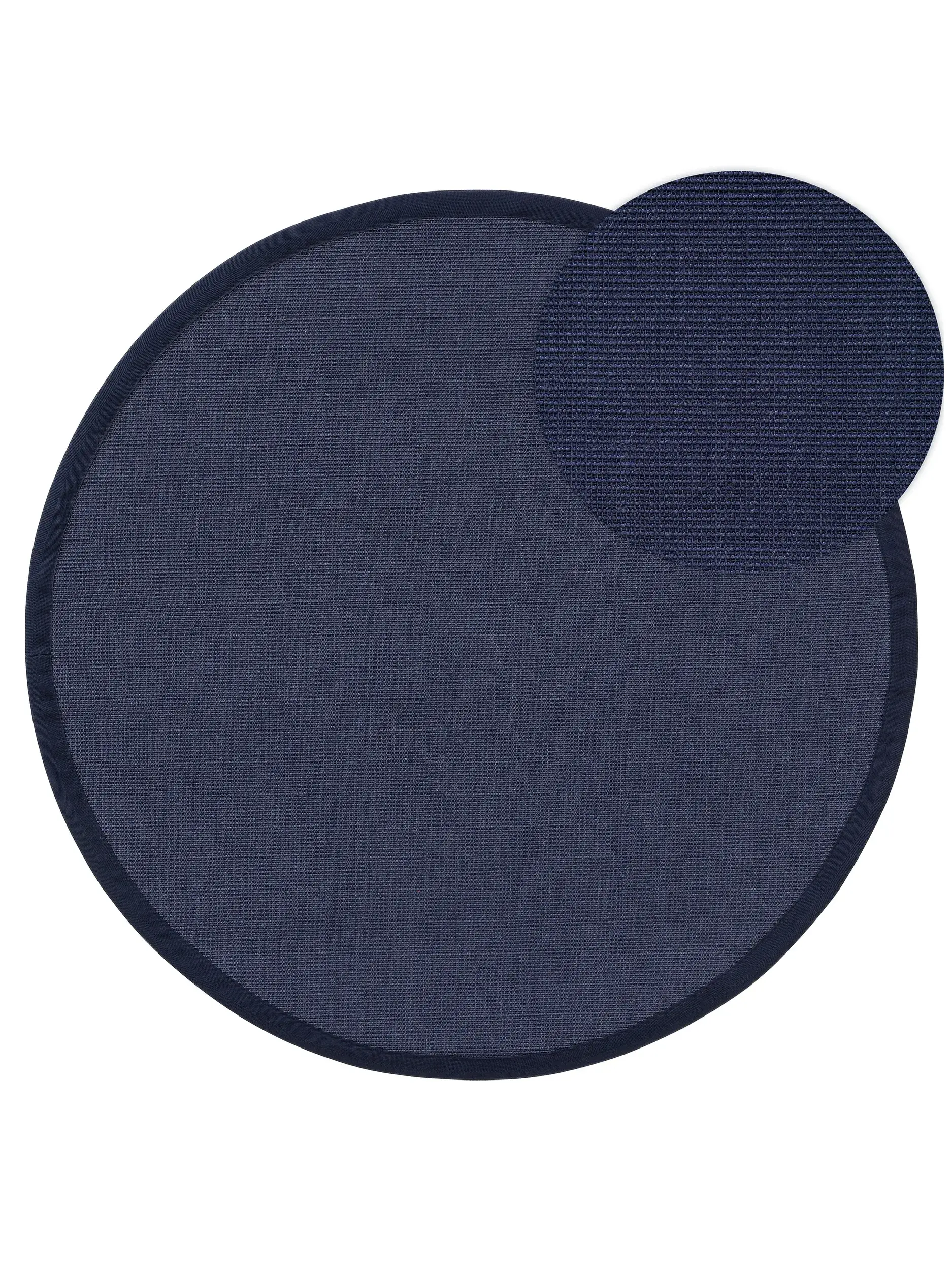 Teppich aus 100% Sisal in Blau mit 100% Sisal hohem Flor von benuta Nest