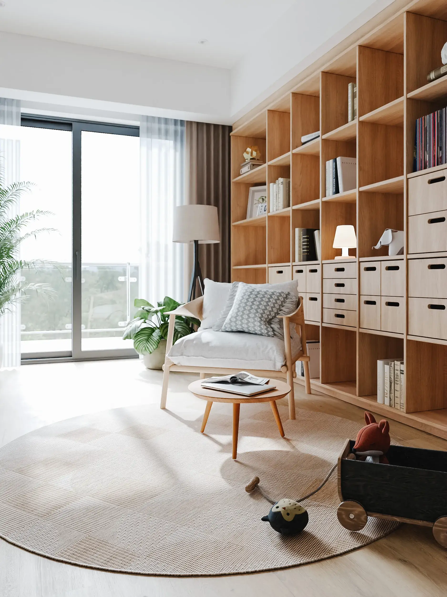 Rug made of 100% Polypropylen in White with a 100% Polypropylen high pile by benuta Nest