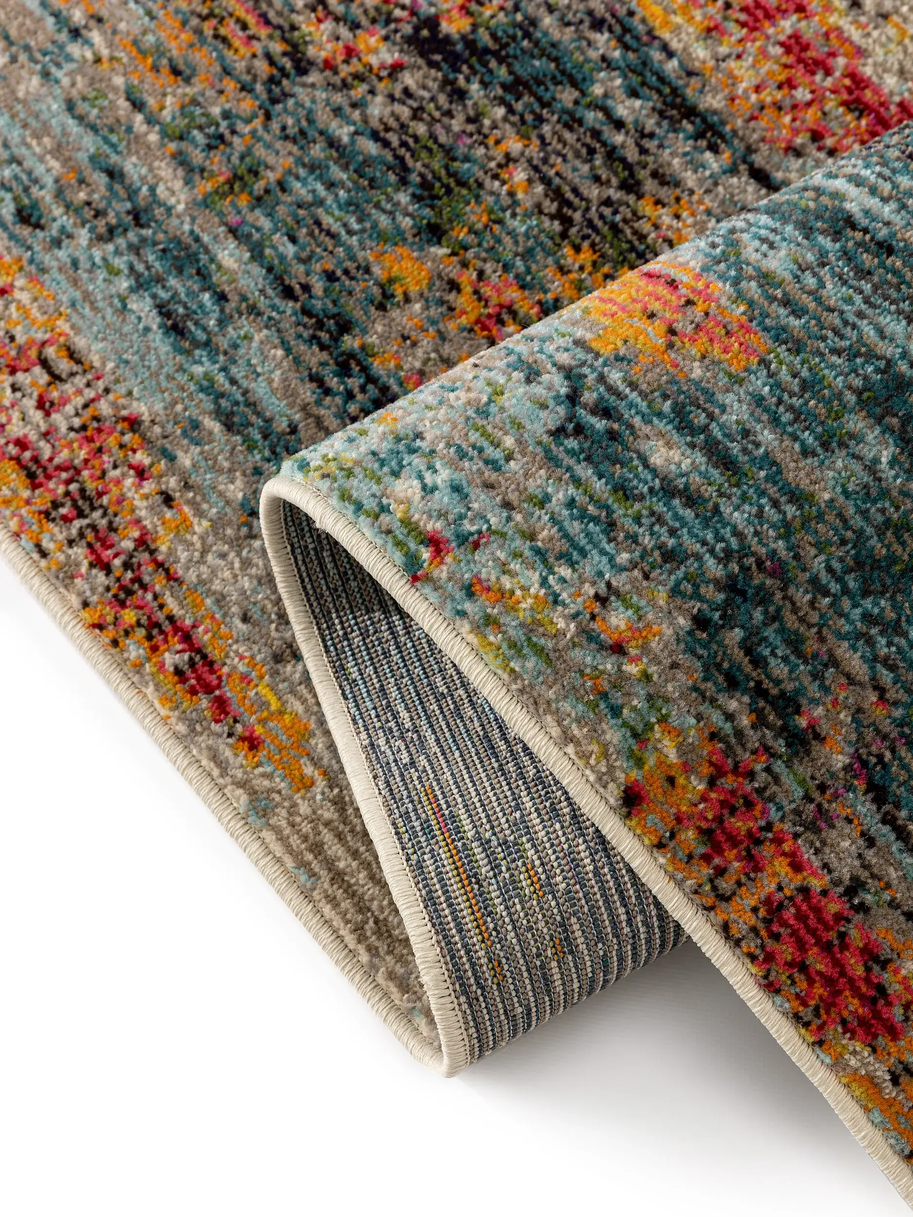 Rug made of 100% Polypropylen in Multicolour with a 100% Polypropylen high pile by benuta Nest