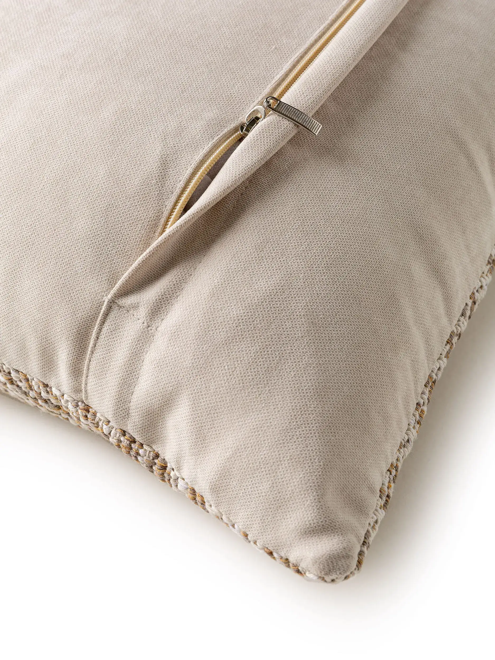 Kissenbezug Naxos Cream/Taupe von benuta