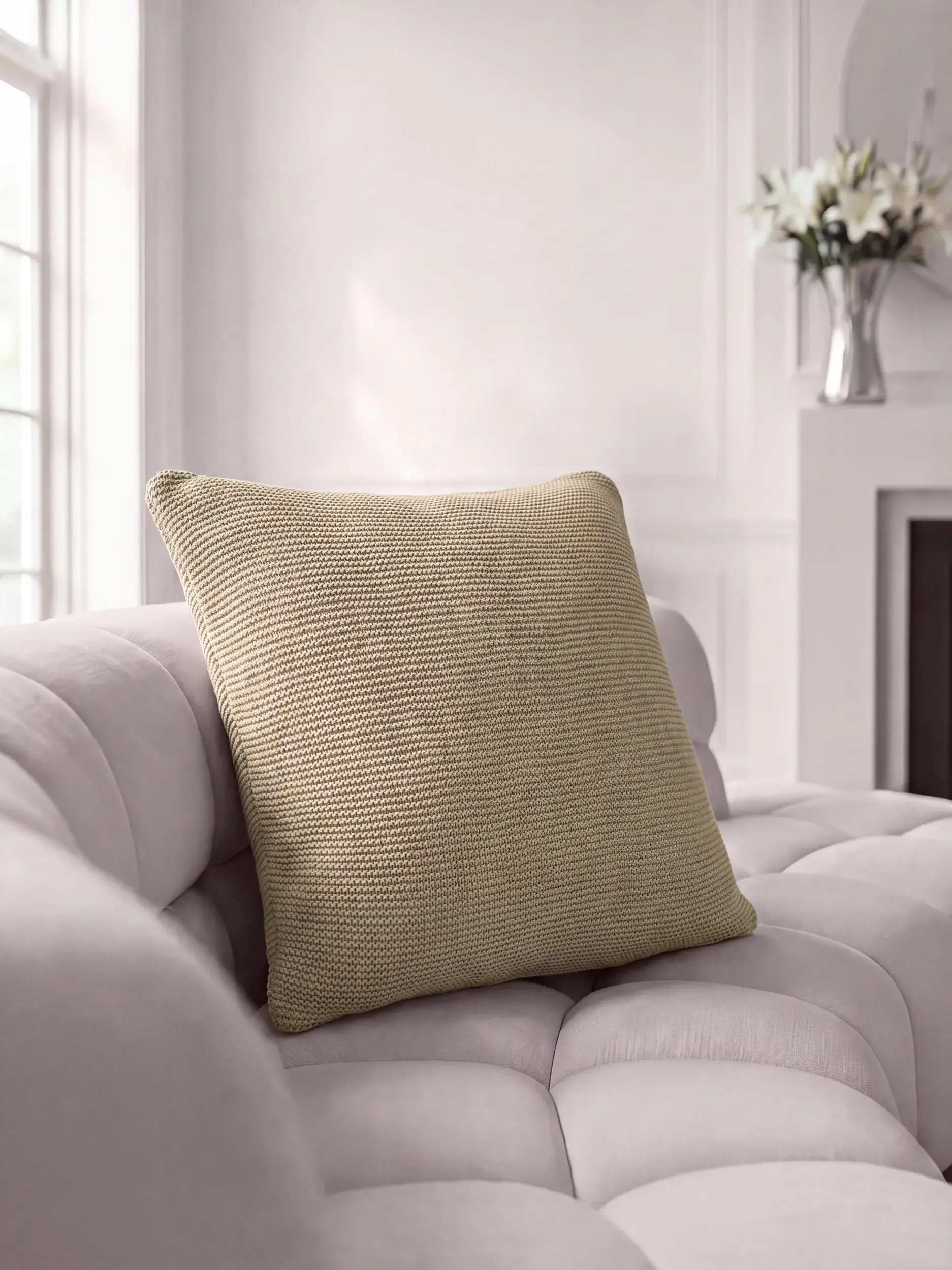 Kussen Helma Beige van benuta Pure