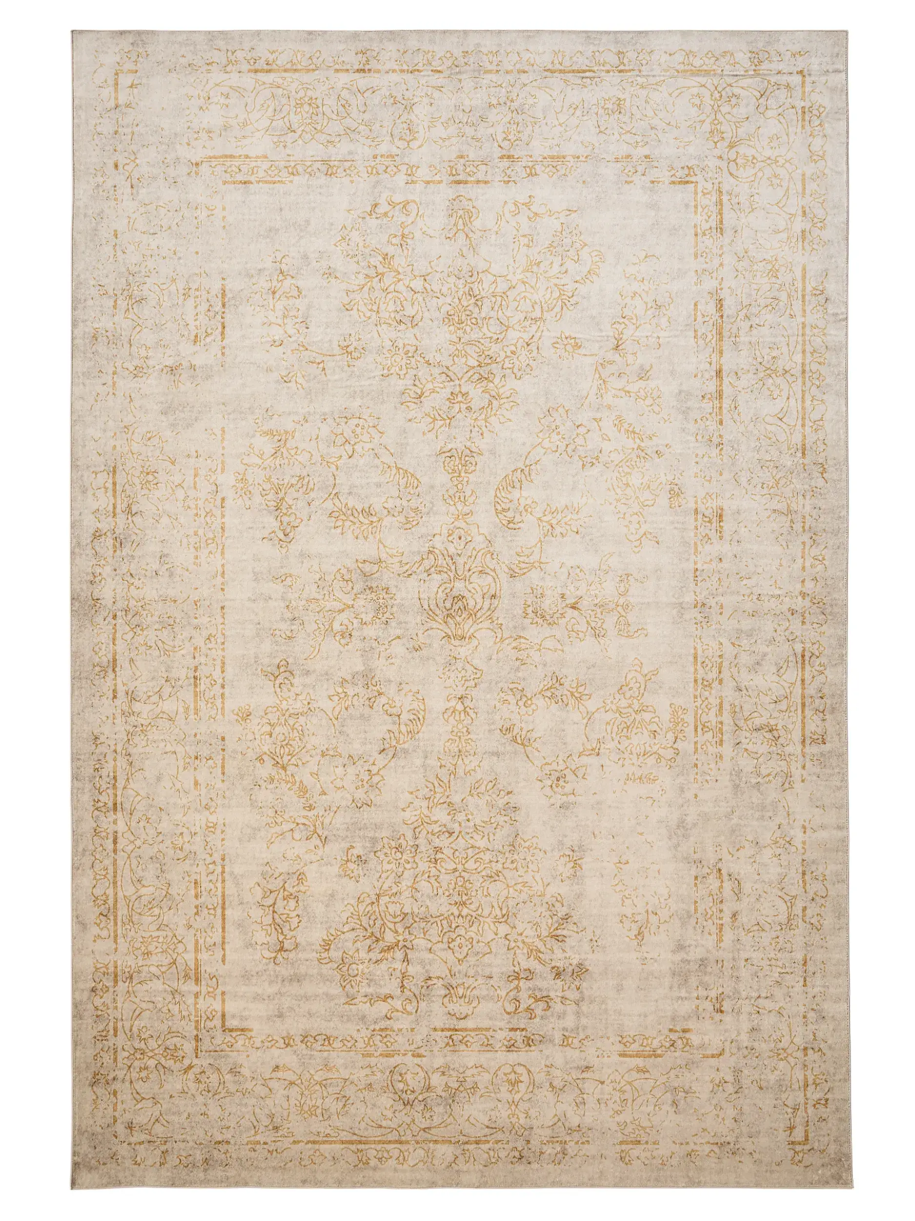Rug made of 100% Polyester in Beige with a 100% Polyester high pile by benuta Nest