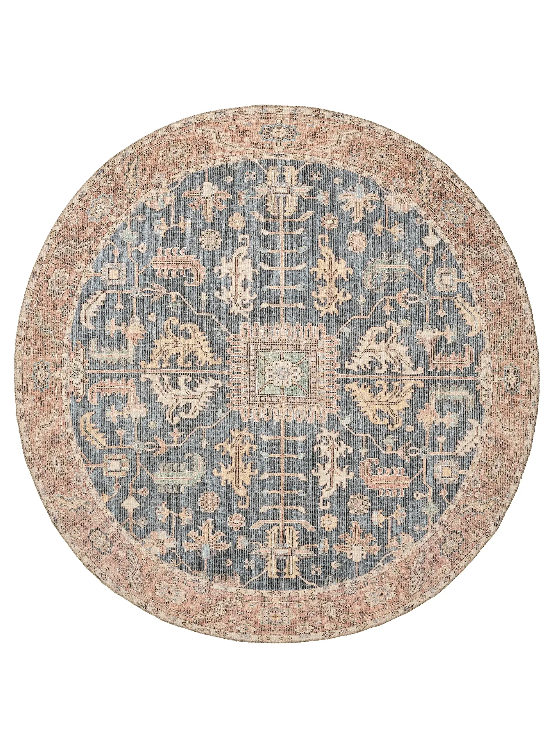 Teppich aus 50% Polyester, 50% Polycotton in Multicolor mit 50% Polyester, 50% Polycotton hohem Flor von benuta Nest