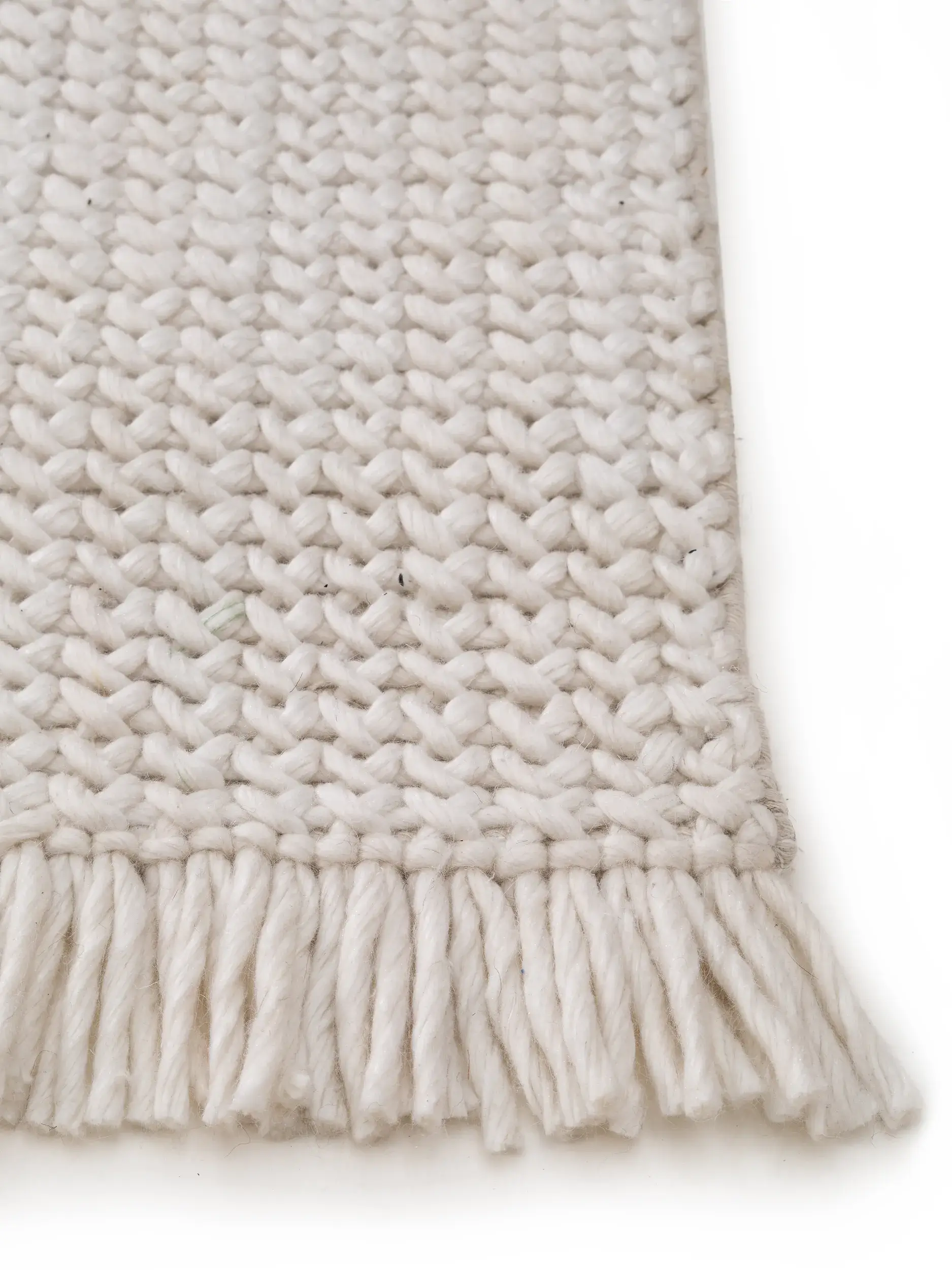 Alfombra de 60% Lana, 40% Poliéster en Blanco con un pelo de {{Placeholder_Pile Height}} de altura de benuta pure