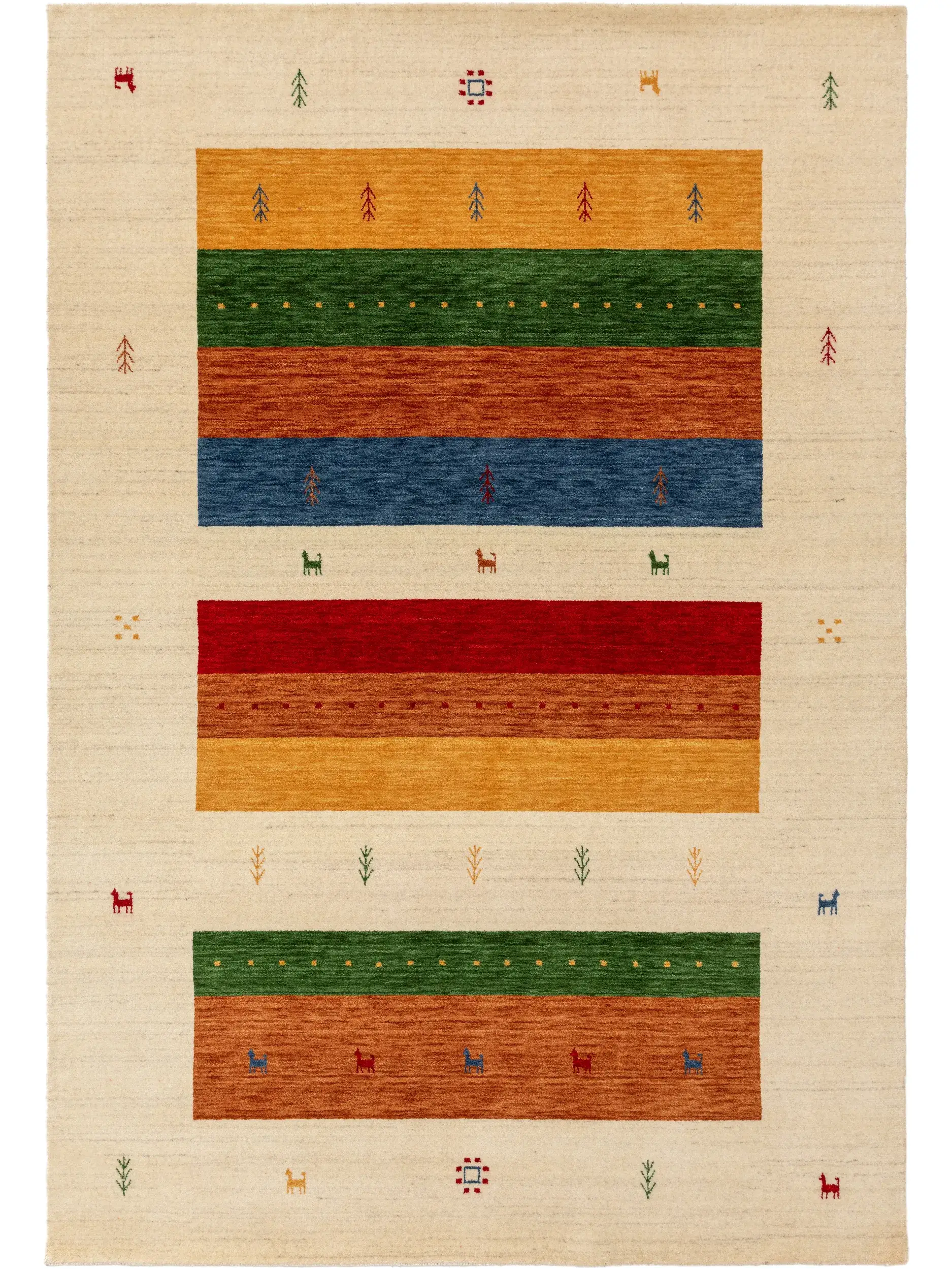 Teppich aus 100% Wolle in Multicolor mit 100% Wolle hohem Flor von benuta Nest