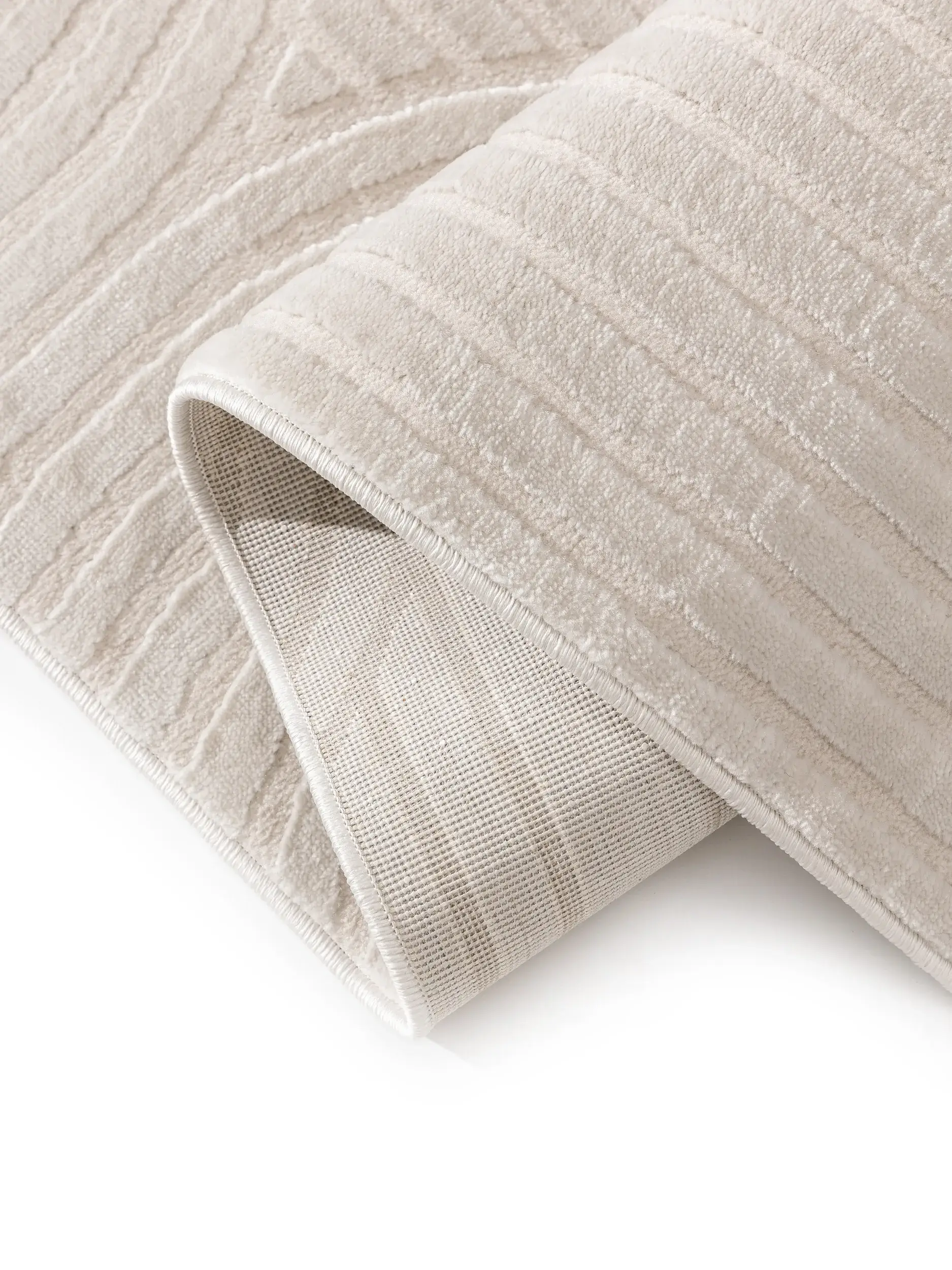 Teppe av 60% Polyester, 40% Polypropylen i Weiß med 60% Polyester, 40% Polypropylen høy lugg fra benuta Basic