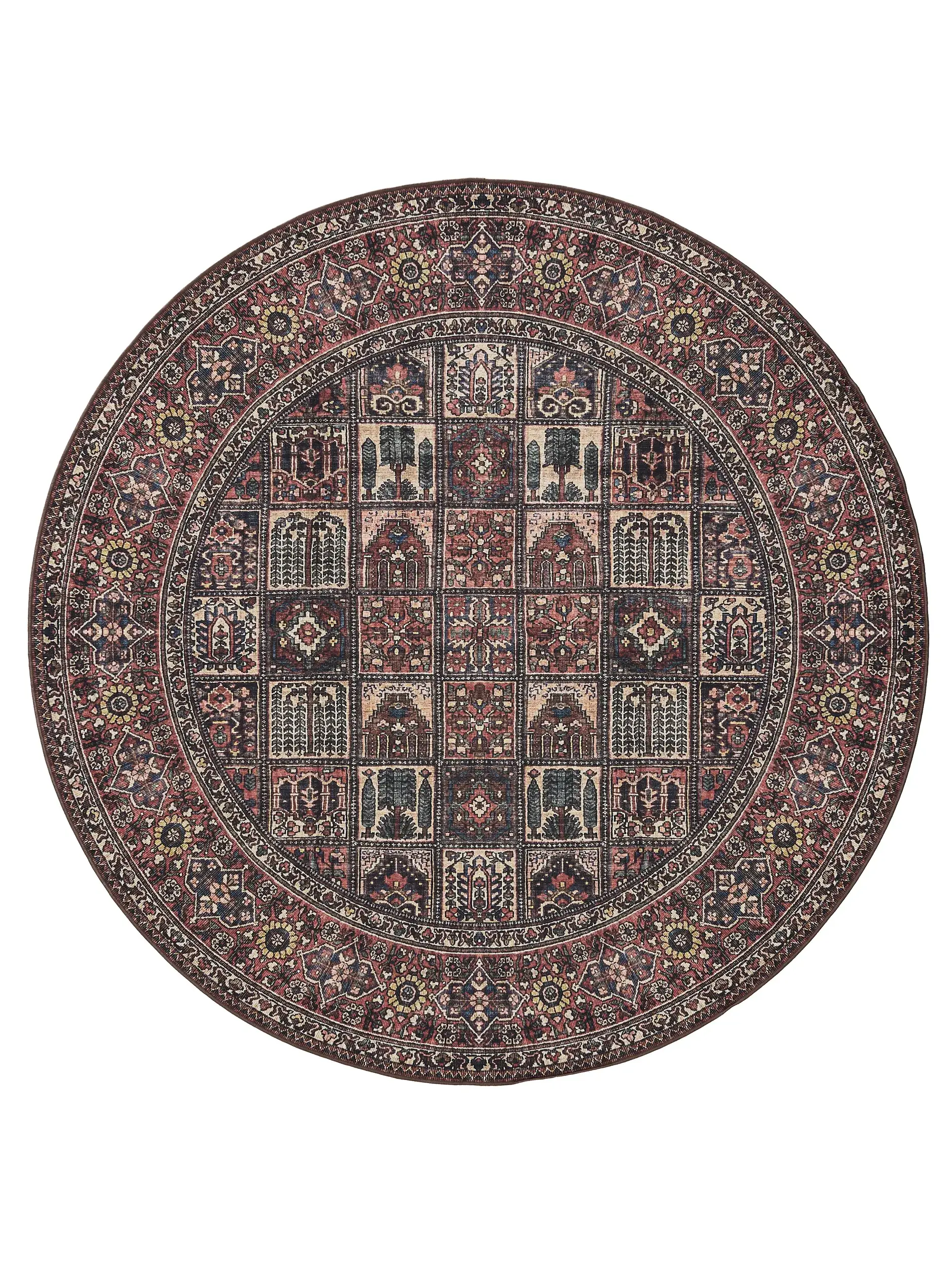 Rug made of 100% Polyester in Multicolour with a 100% Polyester high pile by benuta Basic