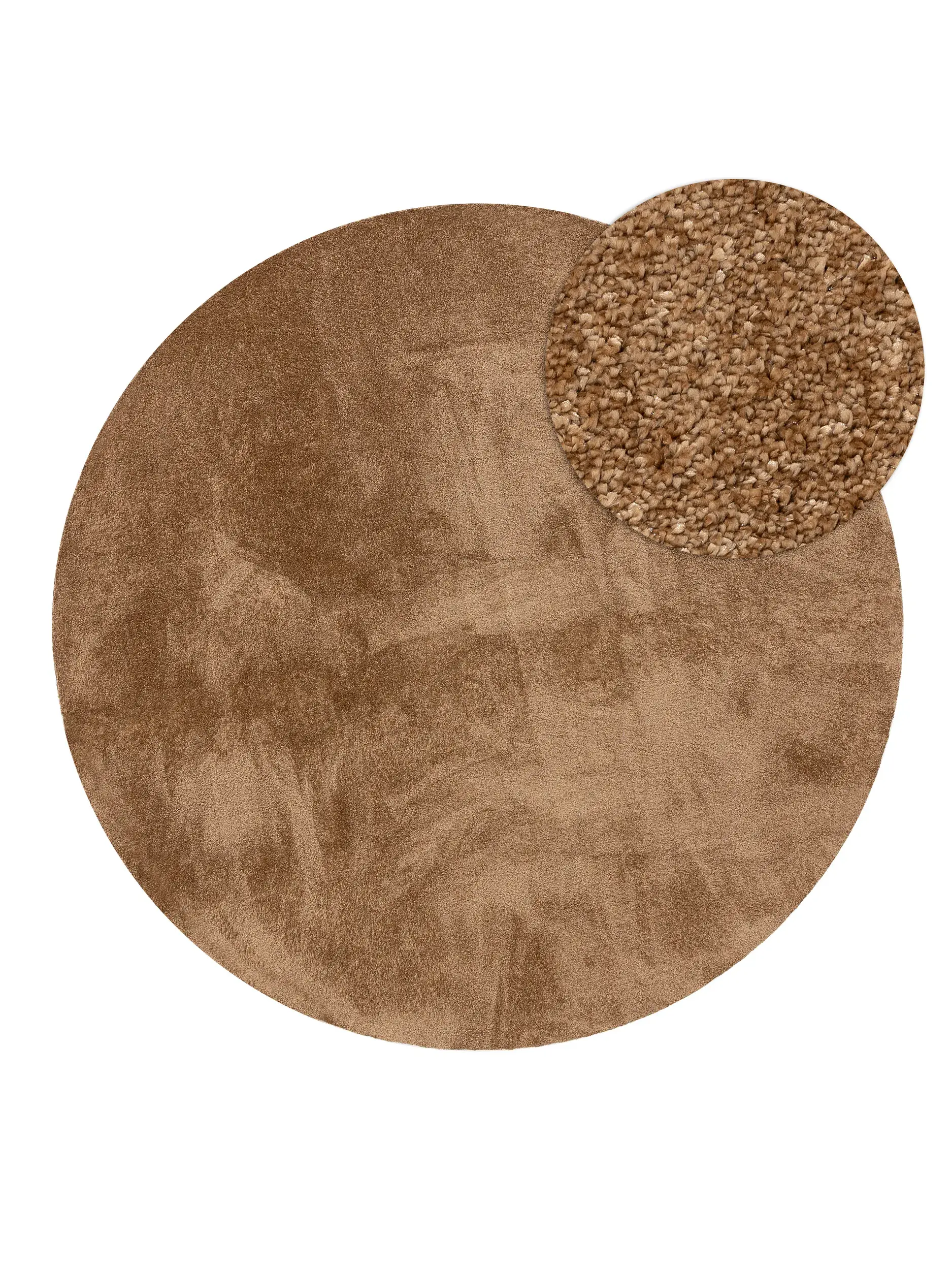 Koberec z 100% Polyester (30% recycelt) v Beige s vlasem výšky 100% Polyester (30% recycelt) od benuta Nest