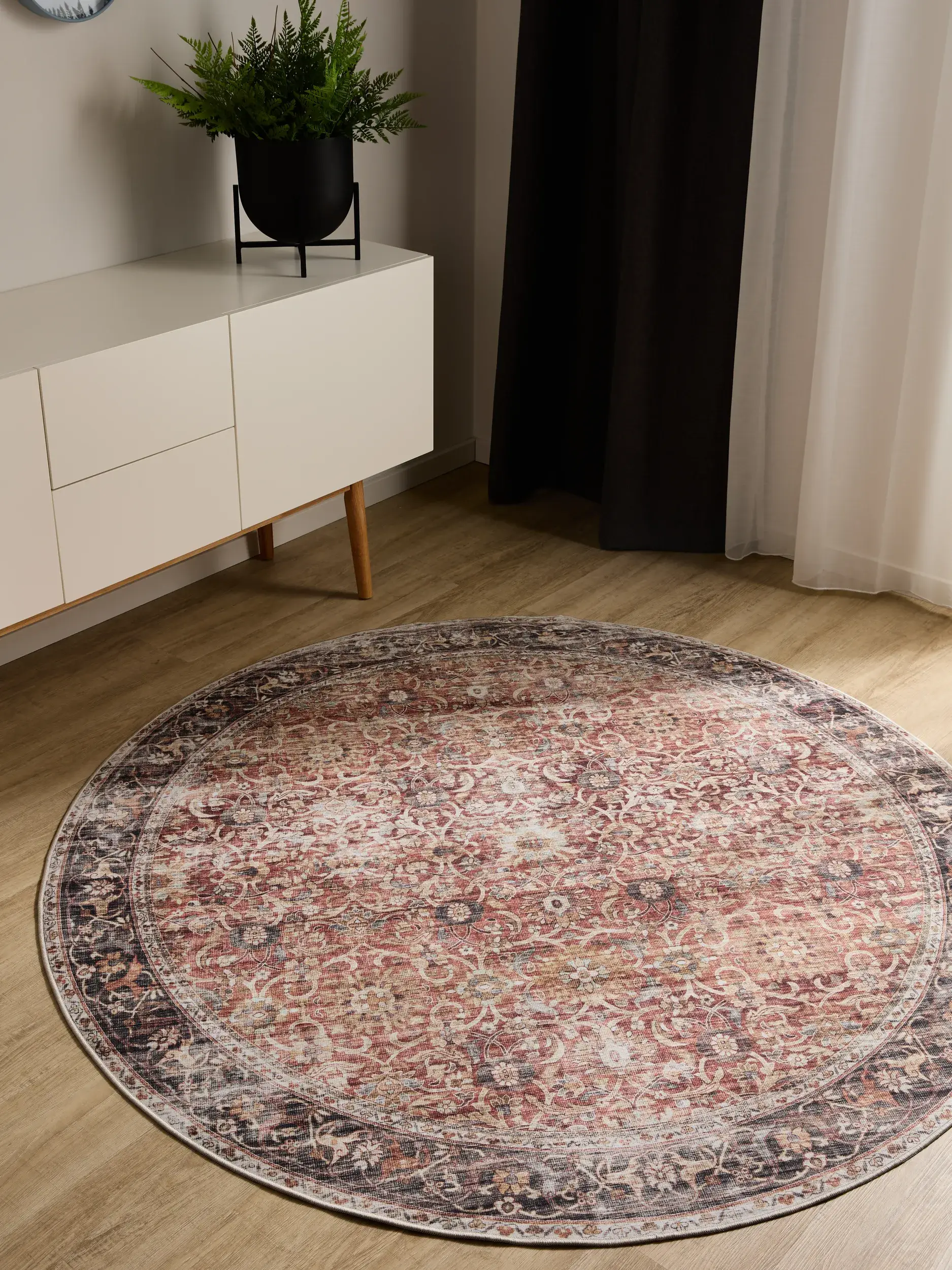 Rug made of 100% Polyester in Multicolour with a 100% Polyester high pile by benuta Basic