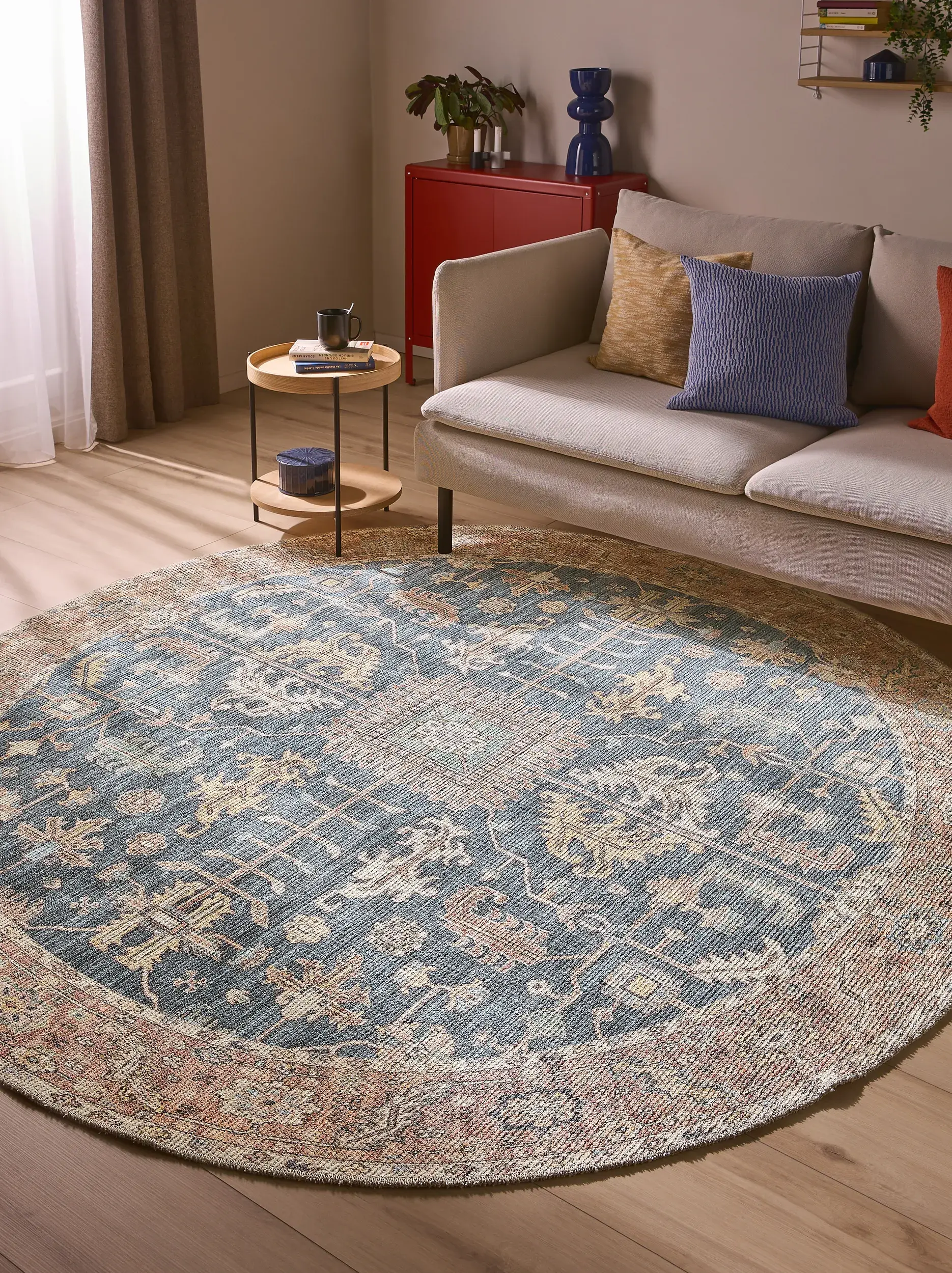 Teppich aus 50% Polyester, 50% Polycotton in Multicolor mit 50% Polyester, 50% Polycotton hohem Flor von benuta Nest