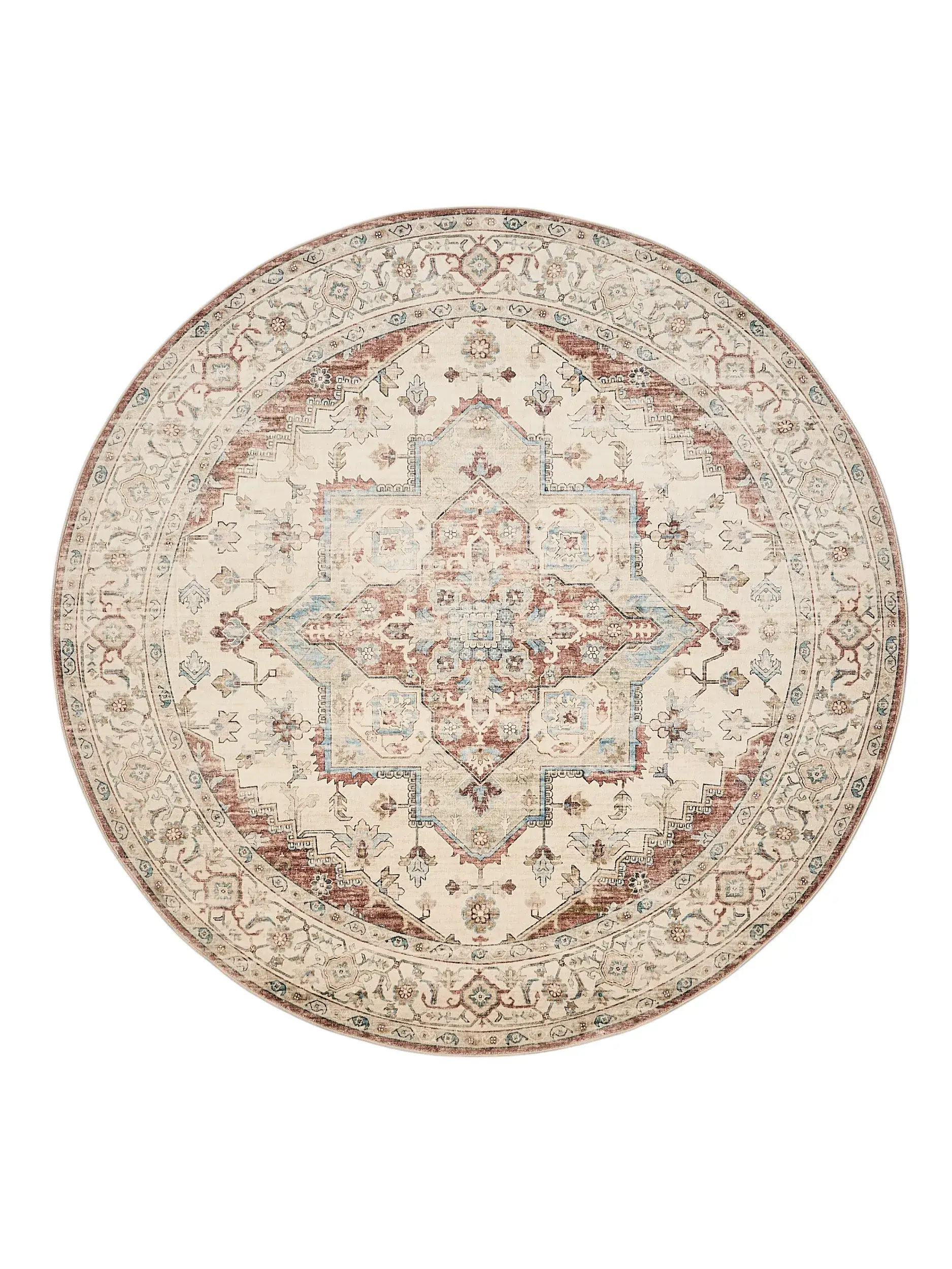 Rug made of 100% Polyester in Multicolour with a 100% Polyester high pile by benuta Nest