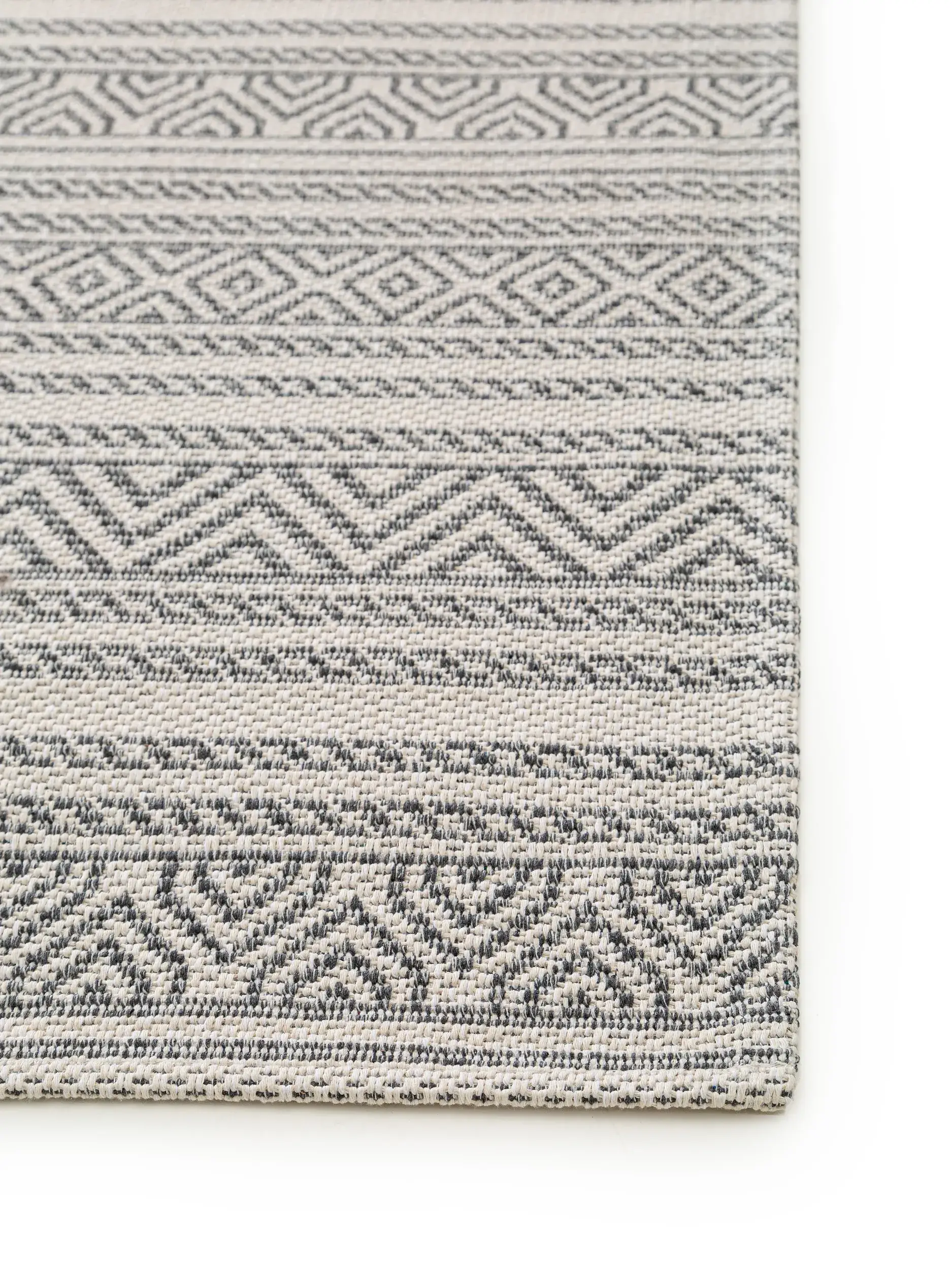 Teppich aus 100% Baumwolle in Grau mit 100% Baumwolle hohem Flor von benuta Nest