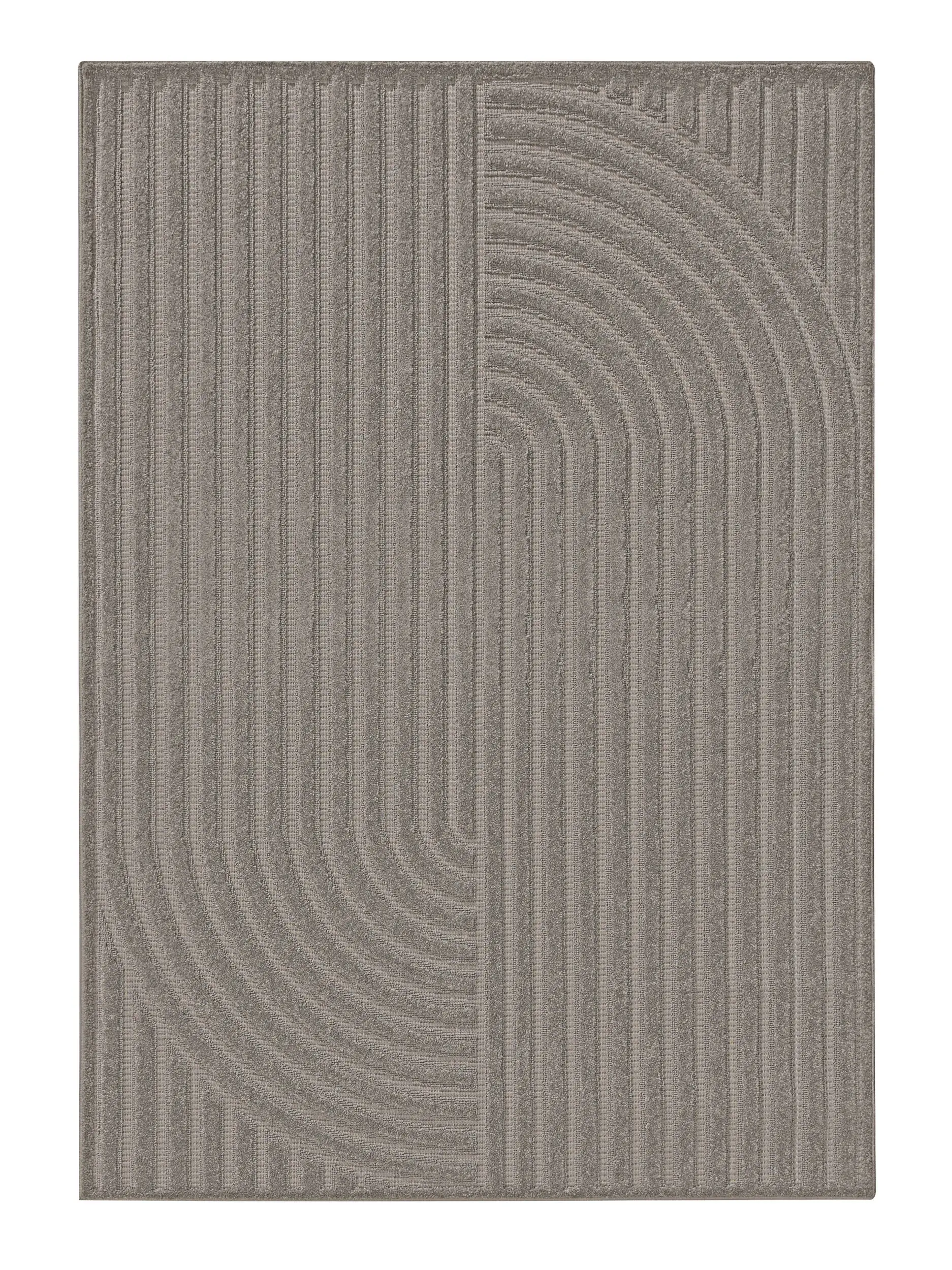Rug made of 100% Polypropylen in Grau with a 100% Polypropylen high pile by benuta Basic
