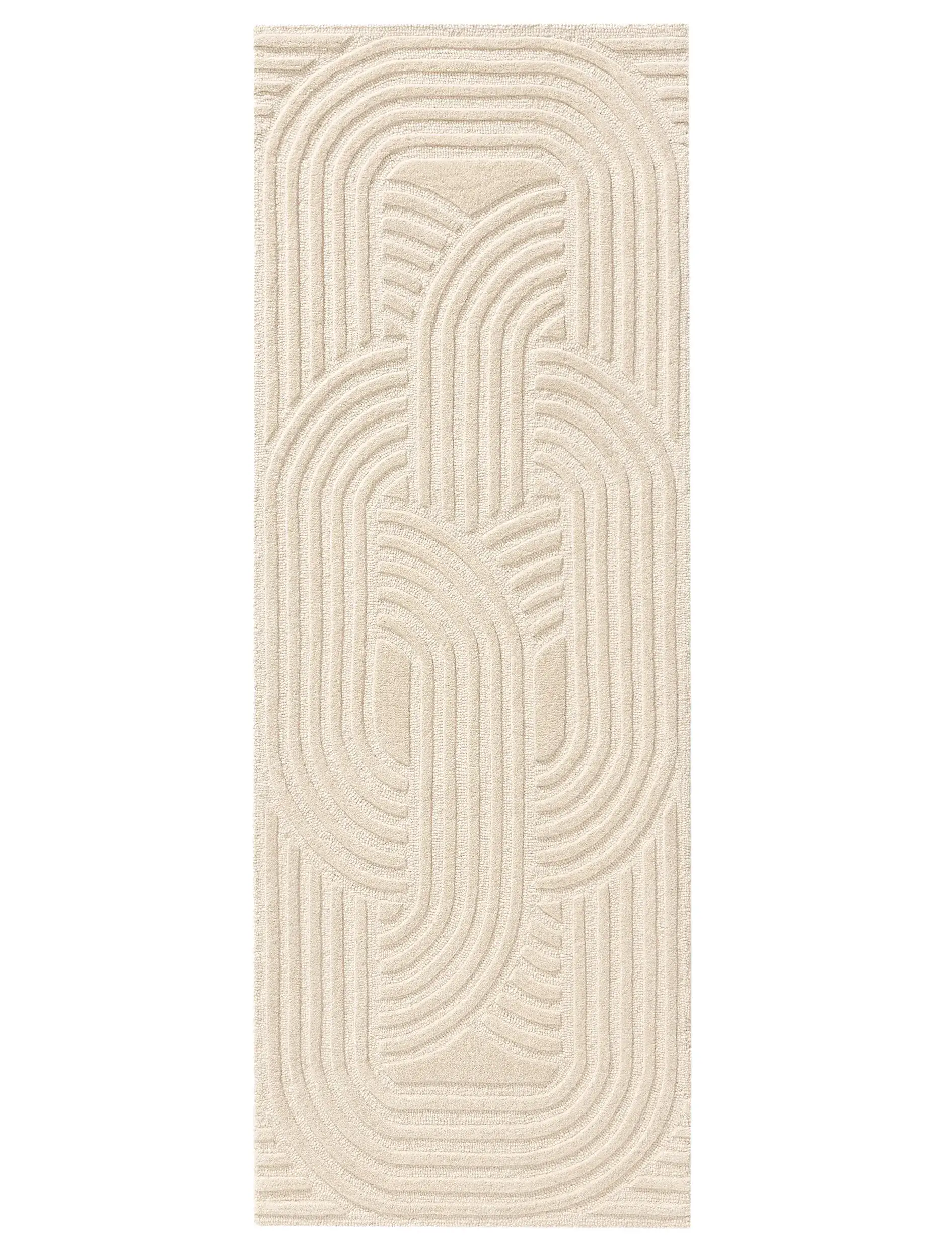Wollteppich Läufer Nuria Cream von 
