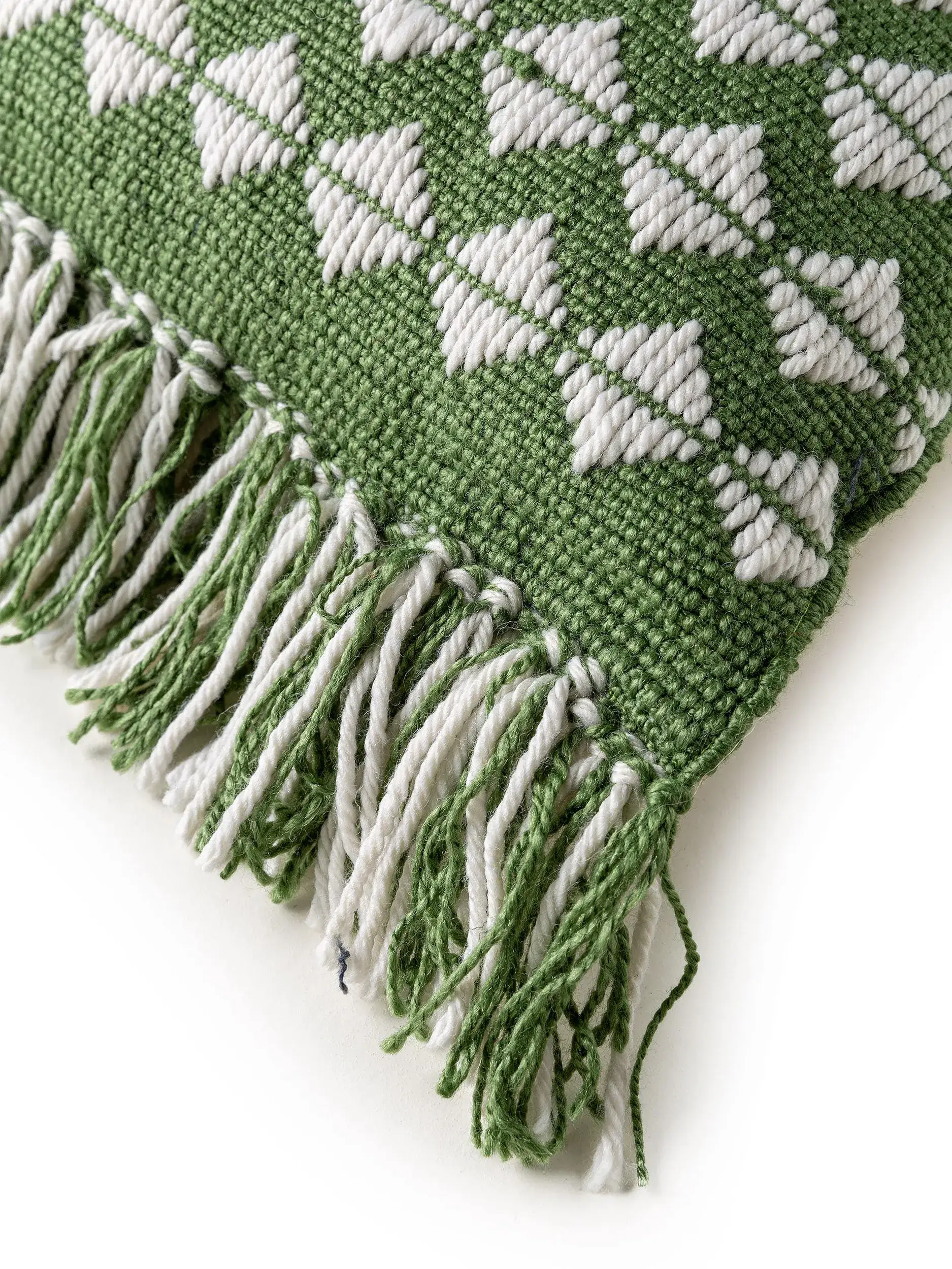 In- & Outdoor Kissen Morty Grün i Geometrisch-design laget av 100 % polyester (resirkulert PET) fra benuta Pure