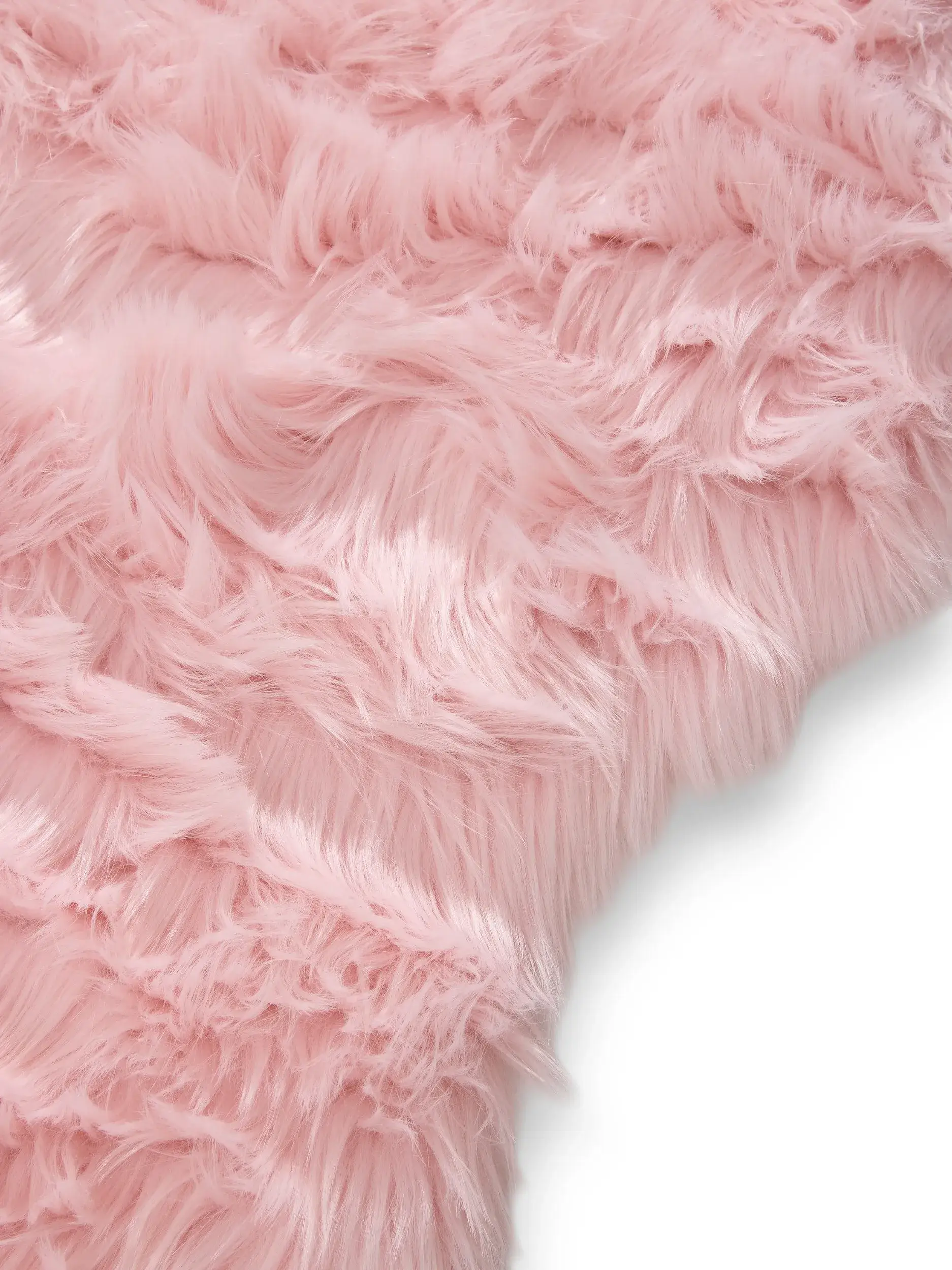 Matta av 70% Polyakryl, 30% Polyester i Rosa med 70% Polyakryl, 30% Polyester hög lugg från benuta POP