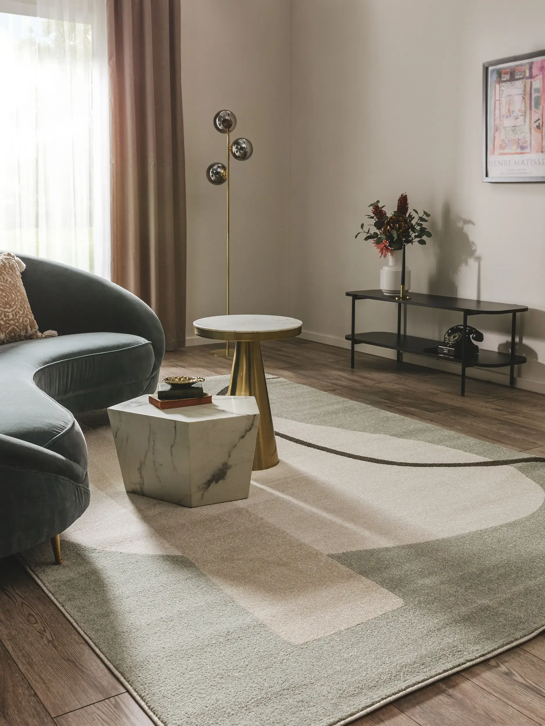 Teppich aus 100% Polypropylen in Multicolor mit 100% Polypropylen hohem Flor von benuta Pop