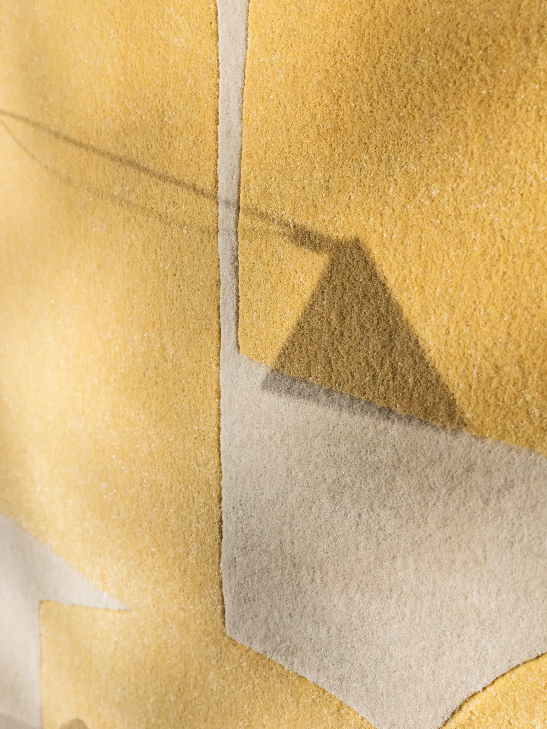 Rug made of 100% Polyester (recyceltes PET) in Gelb with a 100% Polyester (recyceltes PET) high pile by benuta Pure