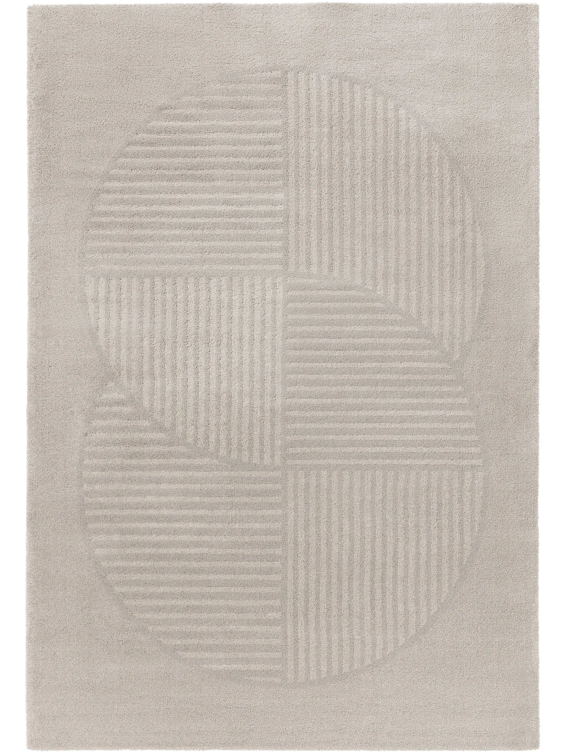 Rug made of 100% Polypropylen in Grau with a 100% Polypropylen high pile by benuta Nest