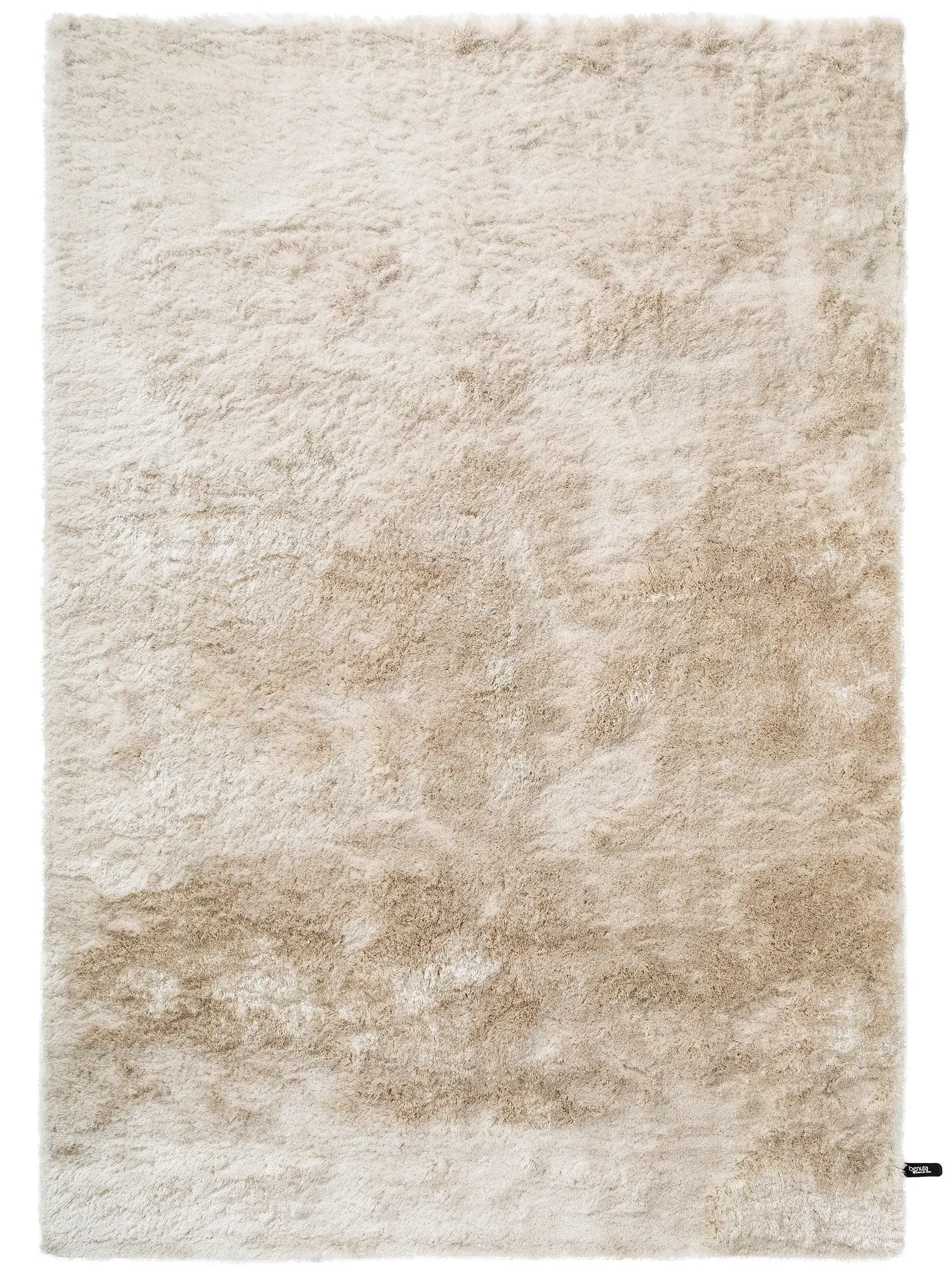 Teppich aus 100% Polyester in Beige mit 100% Polyester hohem Flor von benuta Nest
