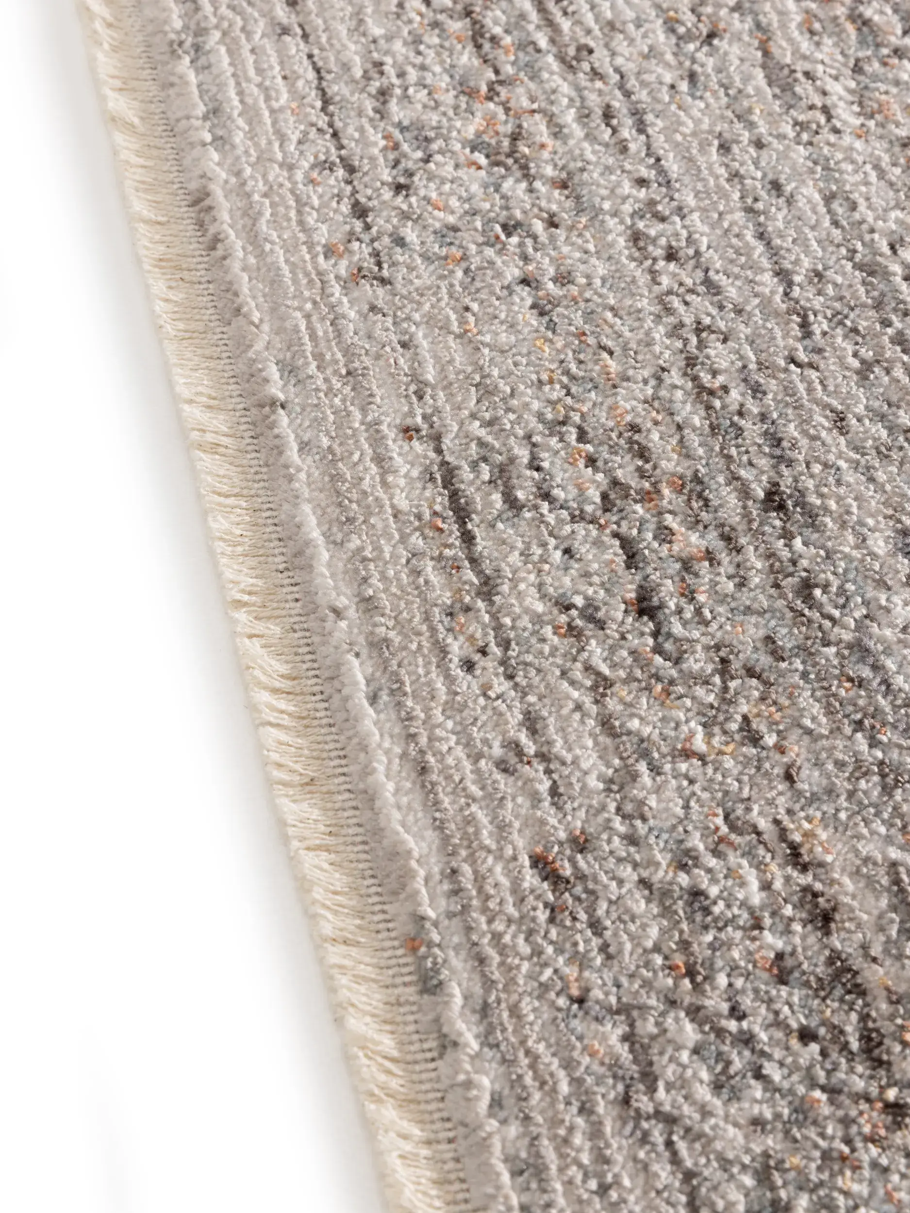 Rug made of 100% Polyester in Grey with a 100% Polyester high pile by benuta Nest