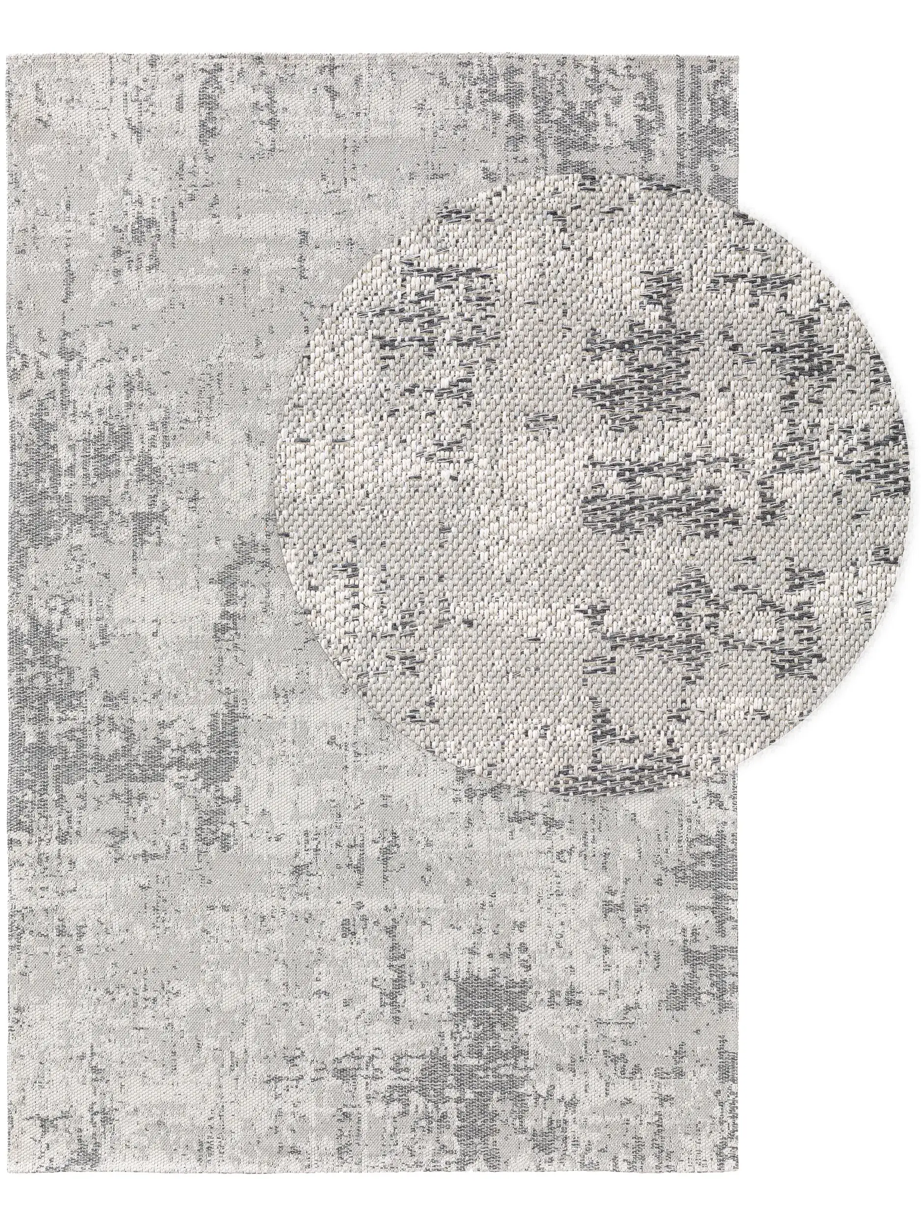 Rug made of 100% Cotton in Grey with a 100% Cotton high pile by benuta Nest