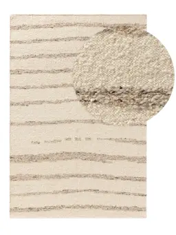 Alfombra de lana Glen Crema/Beige