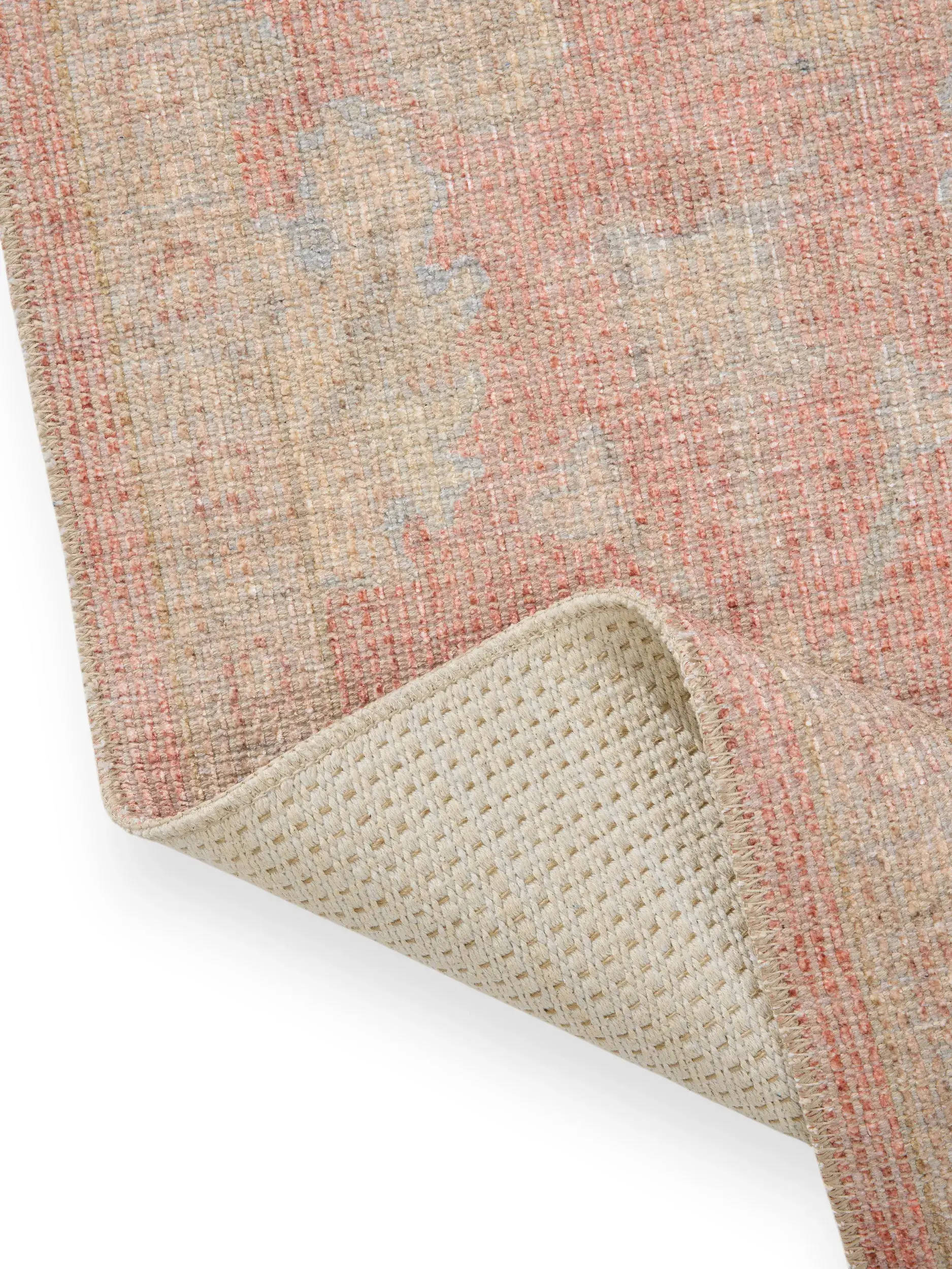 Teppich aus 50% Polyester, 50% Polycotton in Rot mit 50% Polyester, 50% Polycotton hohem Flor von benuta Nest