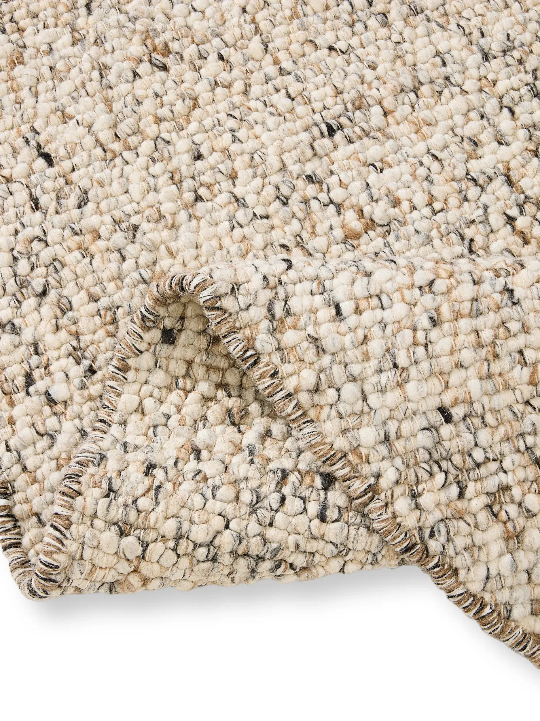 Teppich Patch aus 70% Wolle, 15% Jute, 15% Baumwolle in Multicolor von benuta Pure
