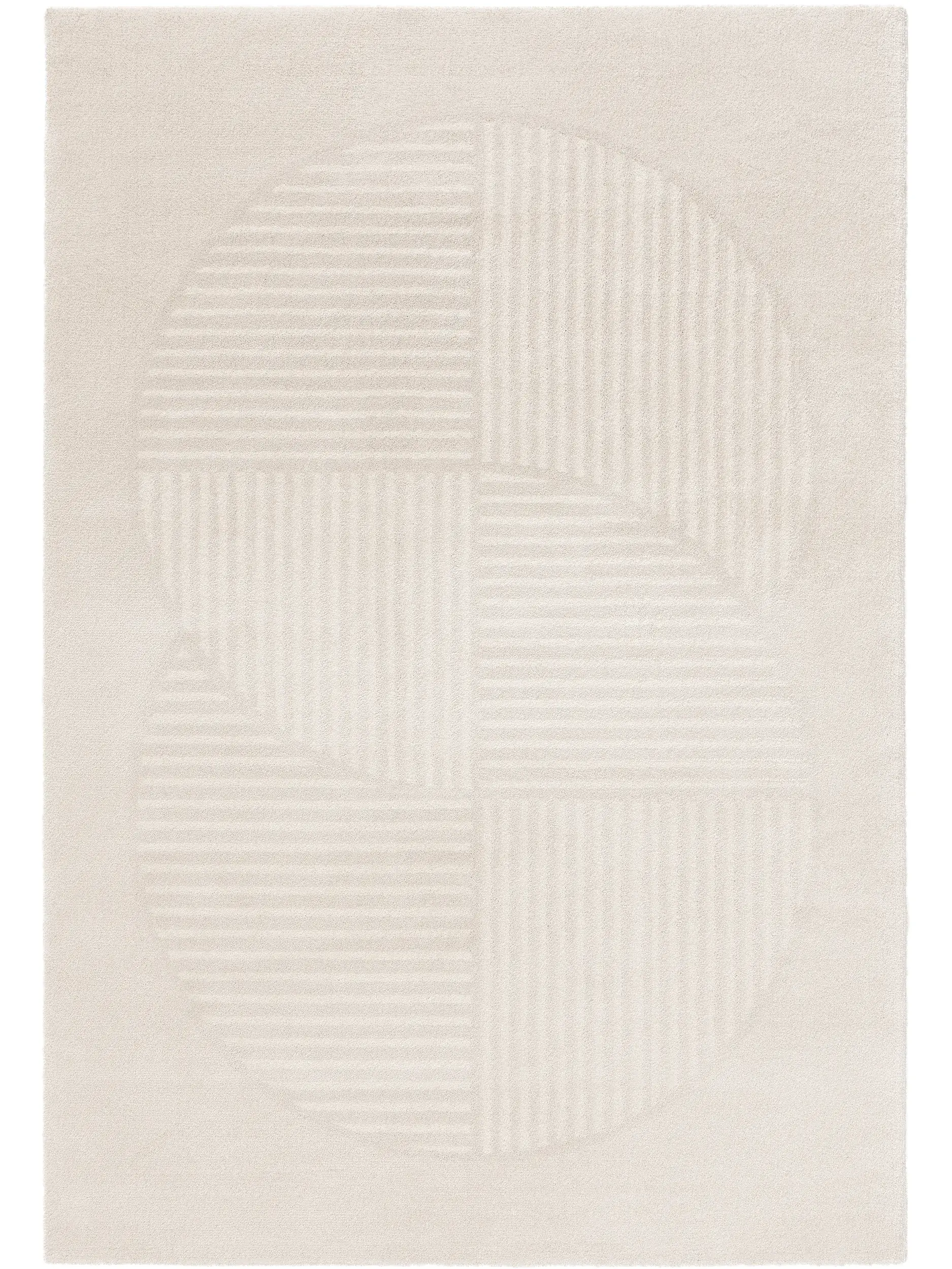 Tapis en 100% Polypropylène en Blanc avec une pile de 100% Polypropylène de hauteur de benuta nest