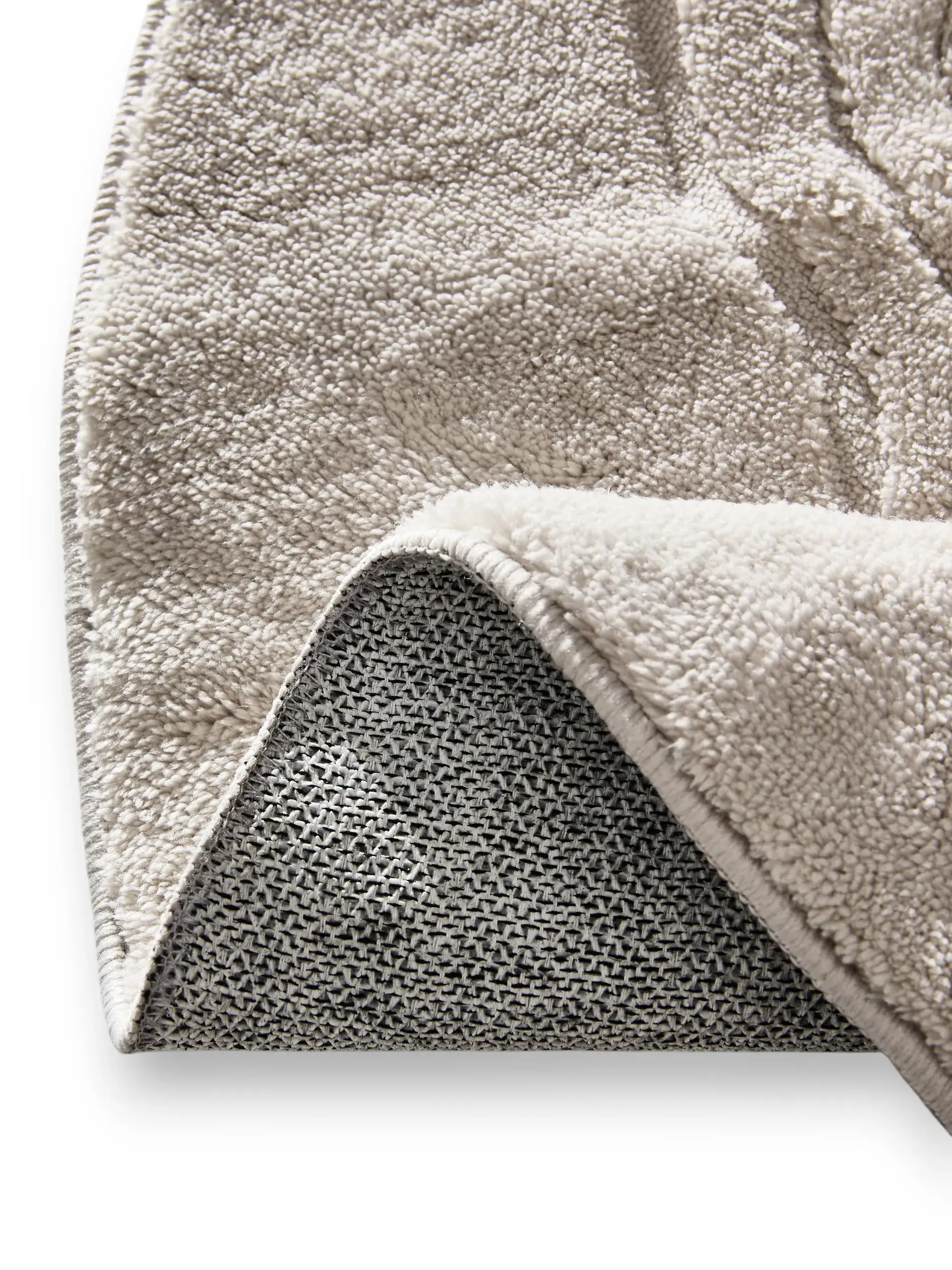 Tapete de 100% Polyester em Grau com pelo de 100% Polyester de altura da benuta Pop