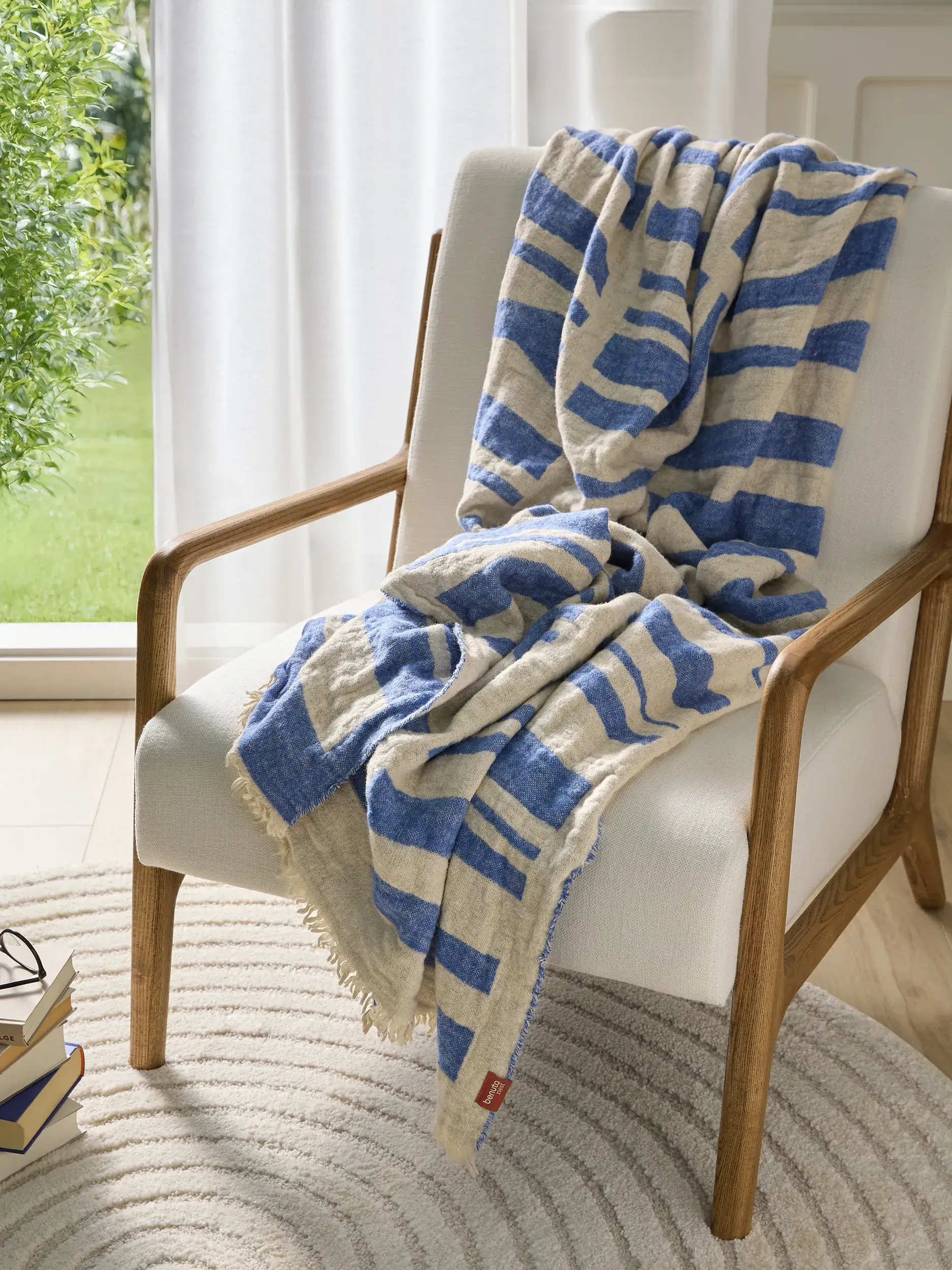 Tæppe Jana Creme/Blå fra benuta nest