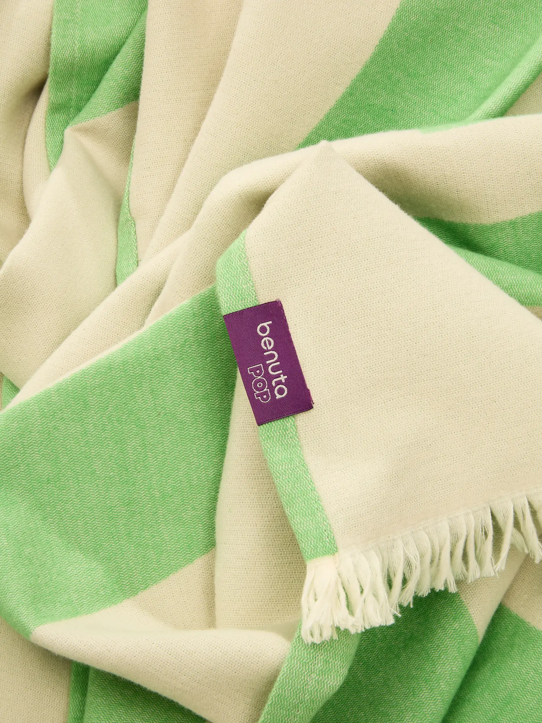 Baumwolldecke Jacky Grün von benuta Pop