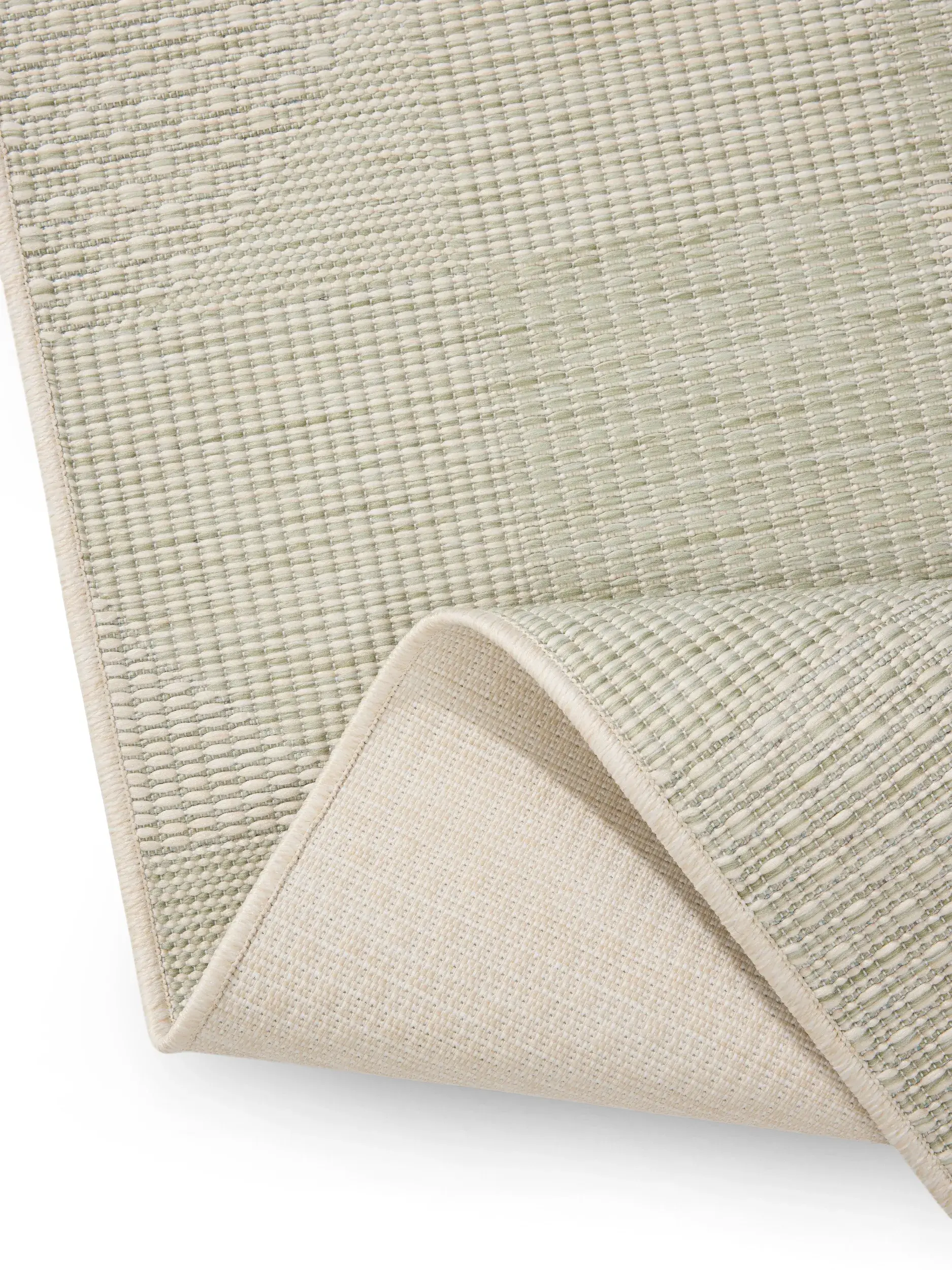 Teppich aus 100% Polypropylen in Grün mit 100% Polypropylen hohem Flor von benuta Nest