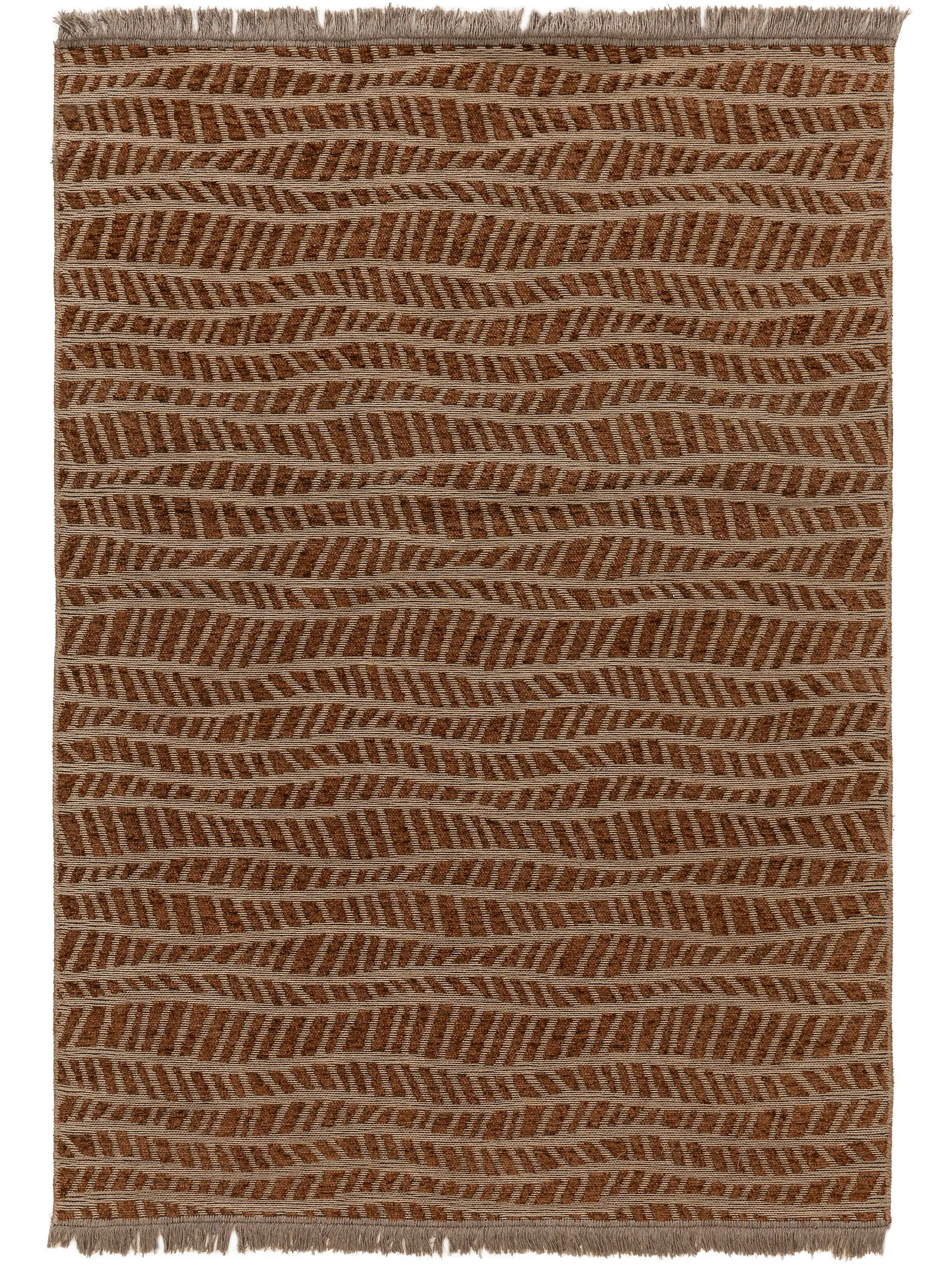 Tappeto di 55% Cotone (riciclato), 30% Iuta, 15% Poliestere in Beige con pelo alto 55% Cotone (riciclato), 30% Iuta, 15% Poliestere da benuta pure
