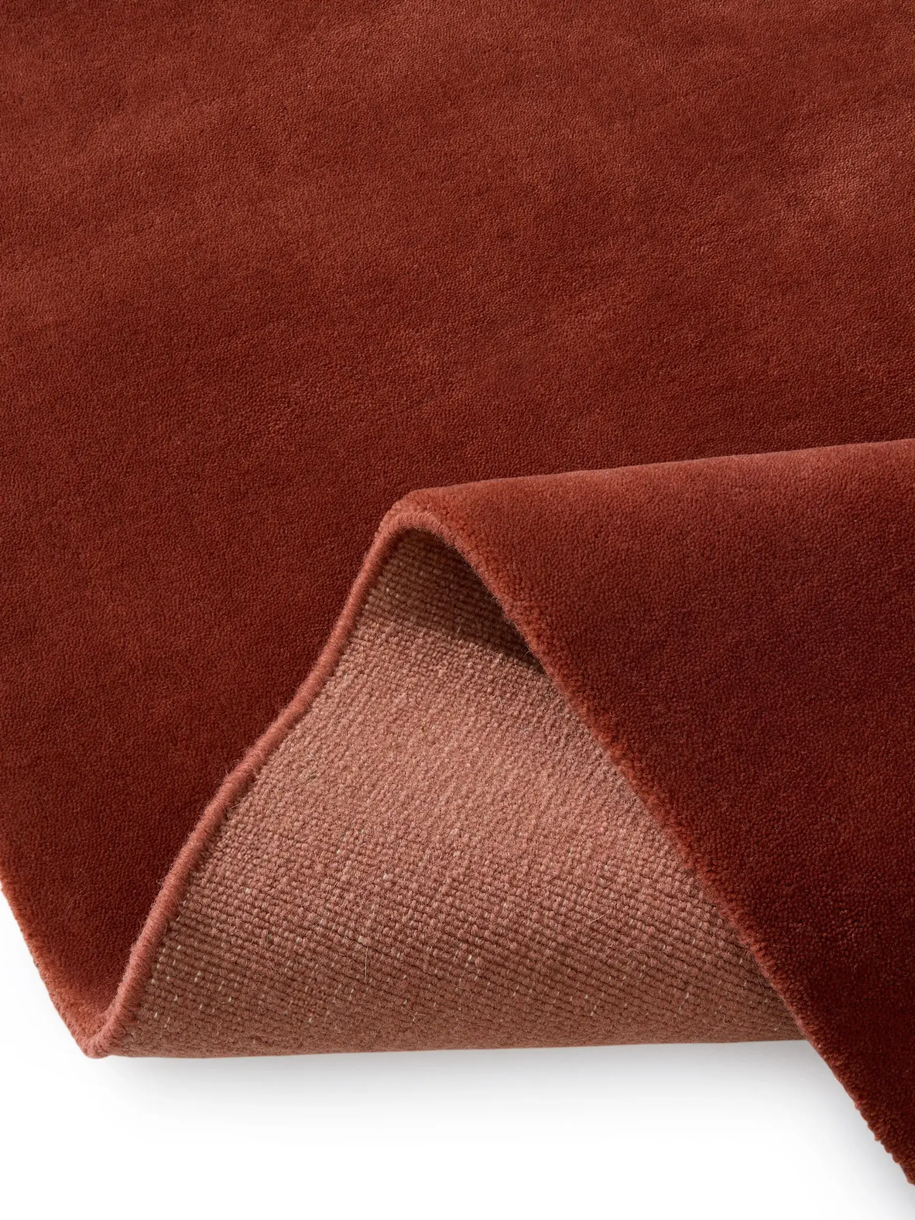 Teppich Mono aus 100% Baumwolle in Rot von benuta