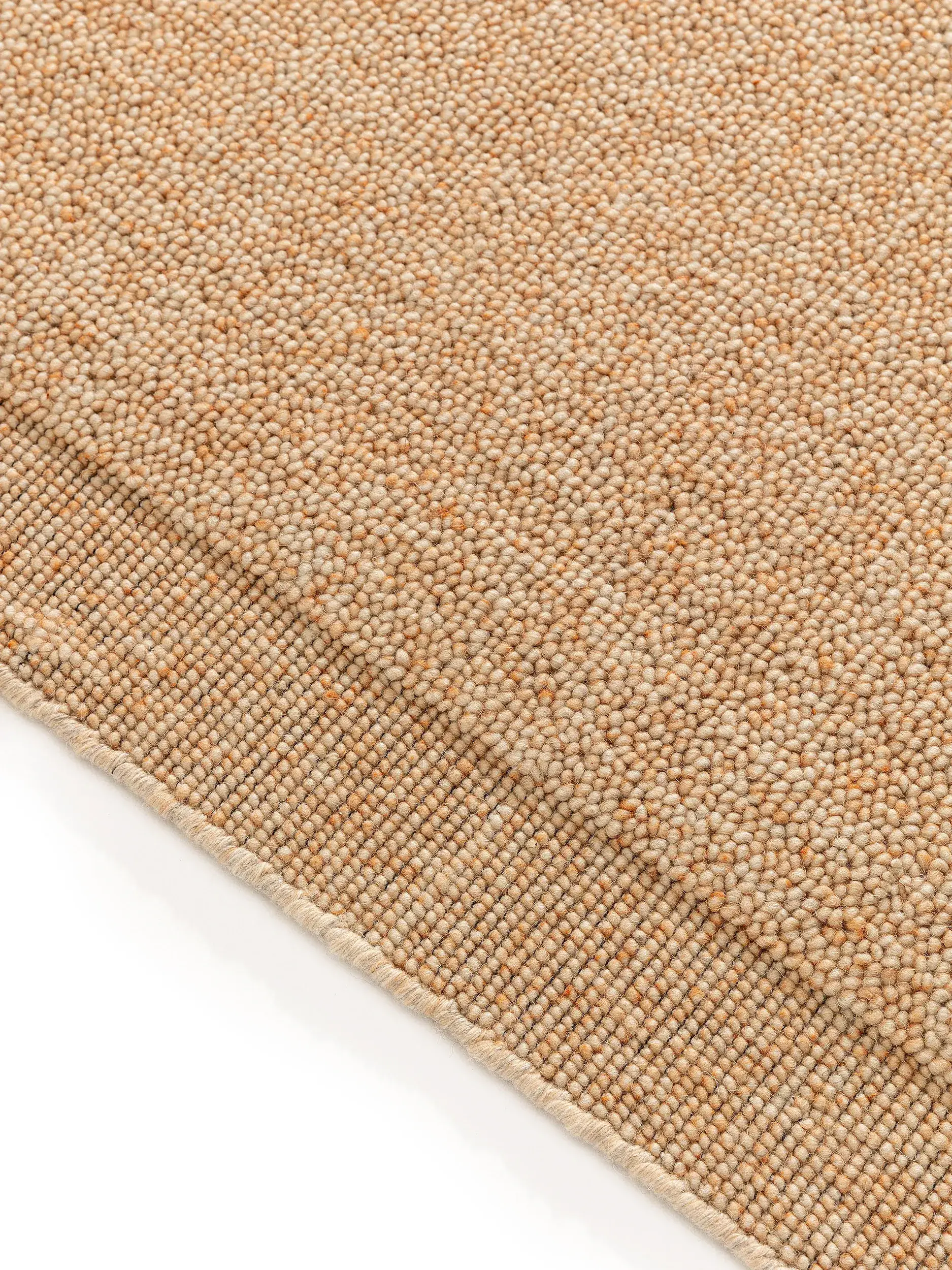 Alfombra de 80% Lana, 20% Algodón en Naranja con un pelo de {{Placeholder_Pile Height}} de altura de benuta pure