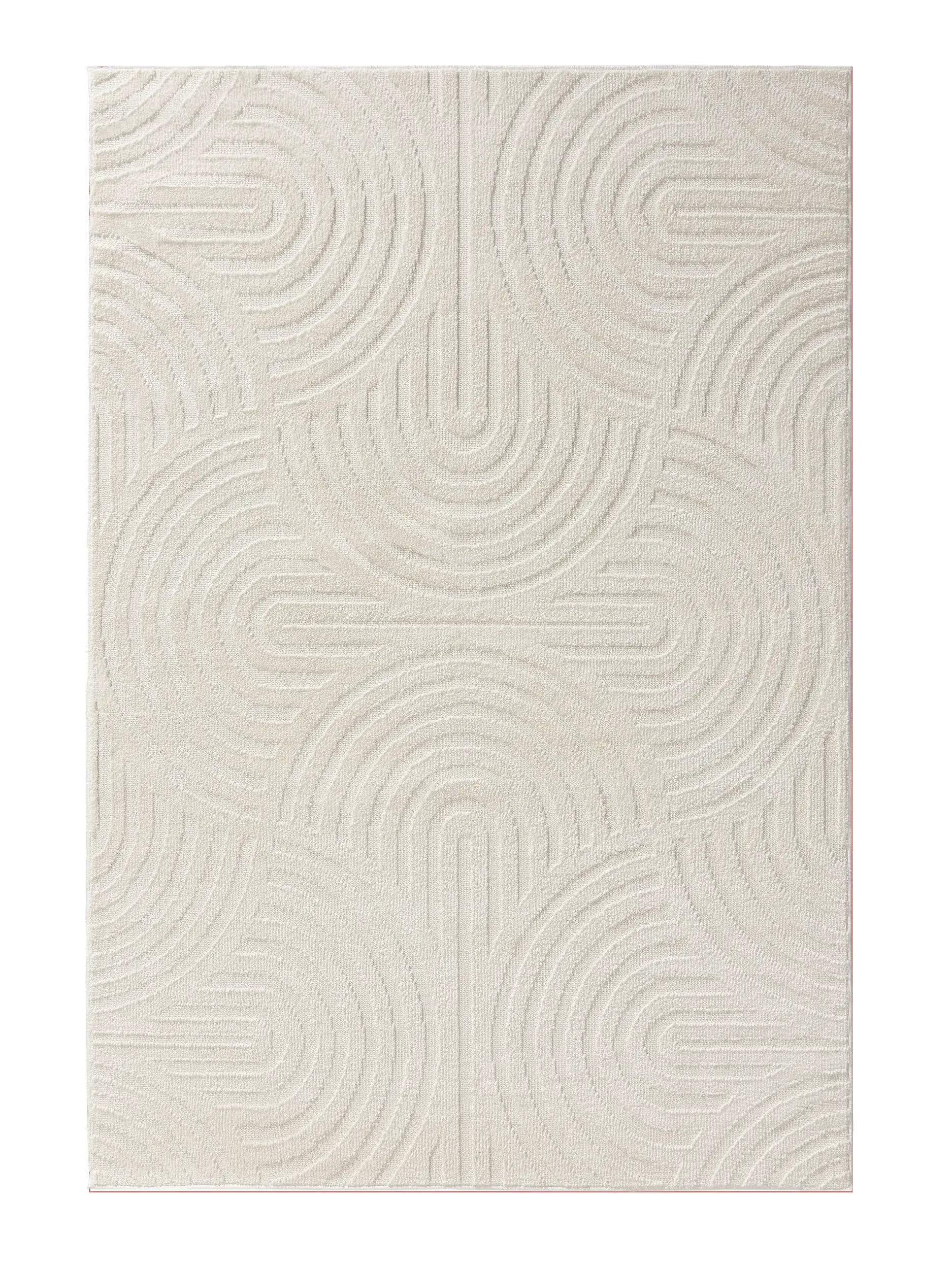 Tappeto di 100% Poliestere in Bianco con pelo alto 100% Poliestere da benuta POP