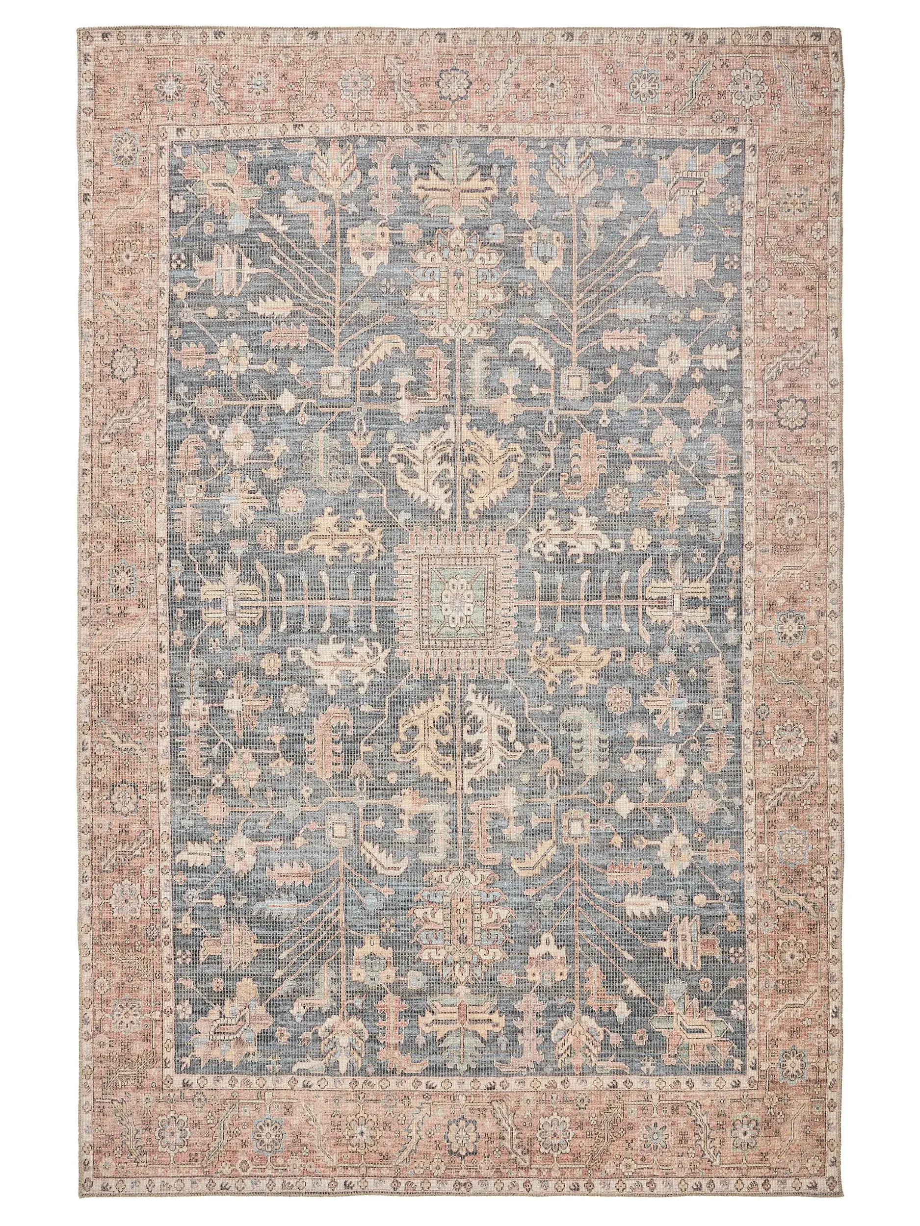 Rug made of 50% Polyester, 50% Polycotton in Multicolour with a 50% Polyester, 50% Polycotton high pile by benuta Nest