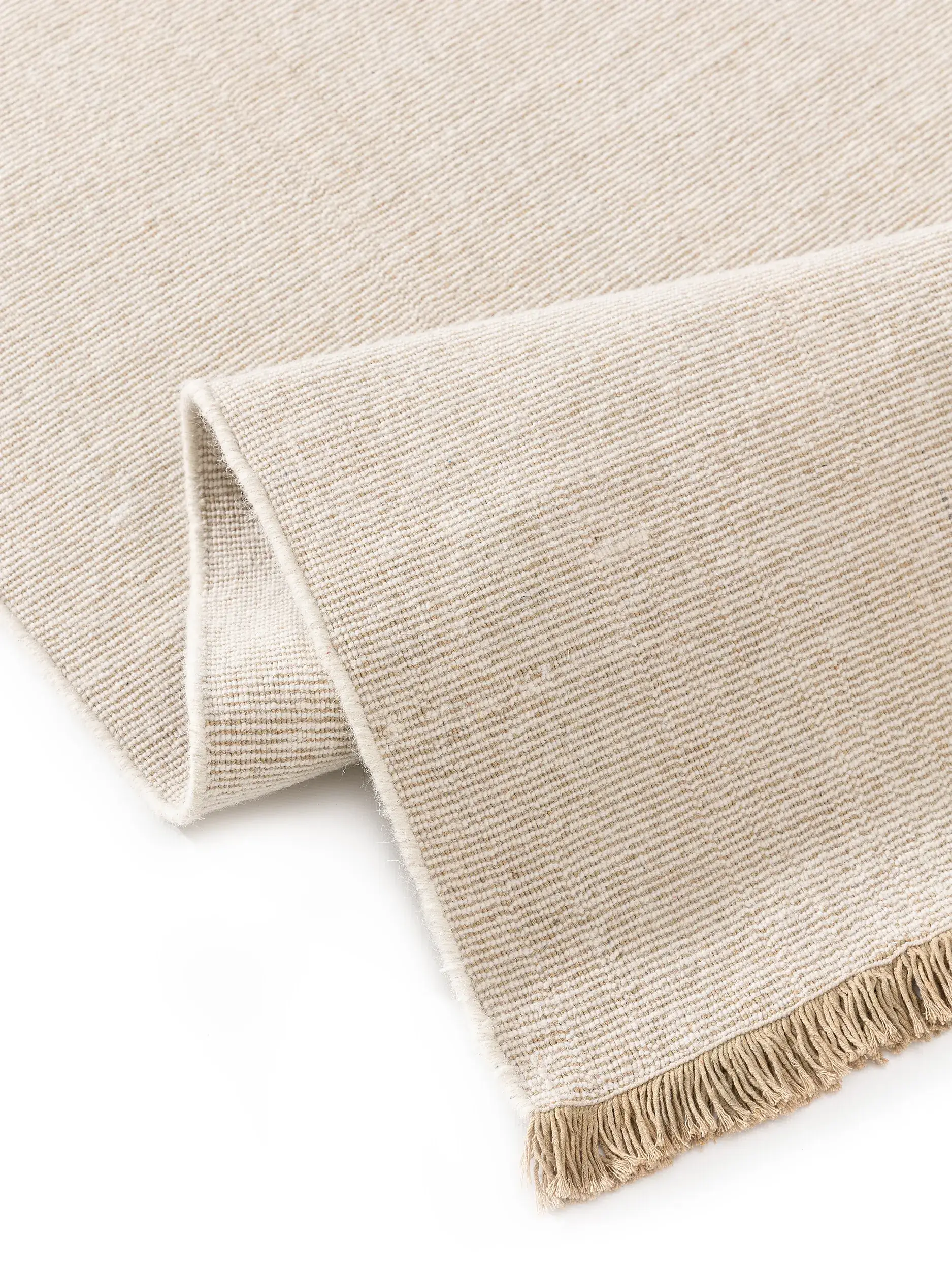 Teppich aus 70% Wolle, 30% Baumwolle in Beige mit 70% Wolle, 30% Baumwolle hohem Flor von benuta Nest