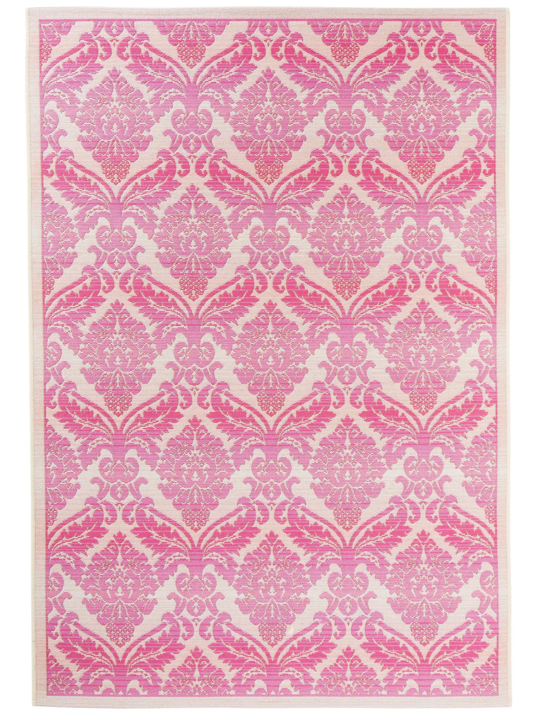 Rug made of 76% Polypropylen, 23% Polyester, 1% Latex in Pink with a 76% Polypropylen, 23% Polyester, 1% Latex high pile by benuta