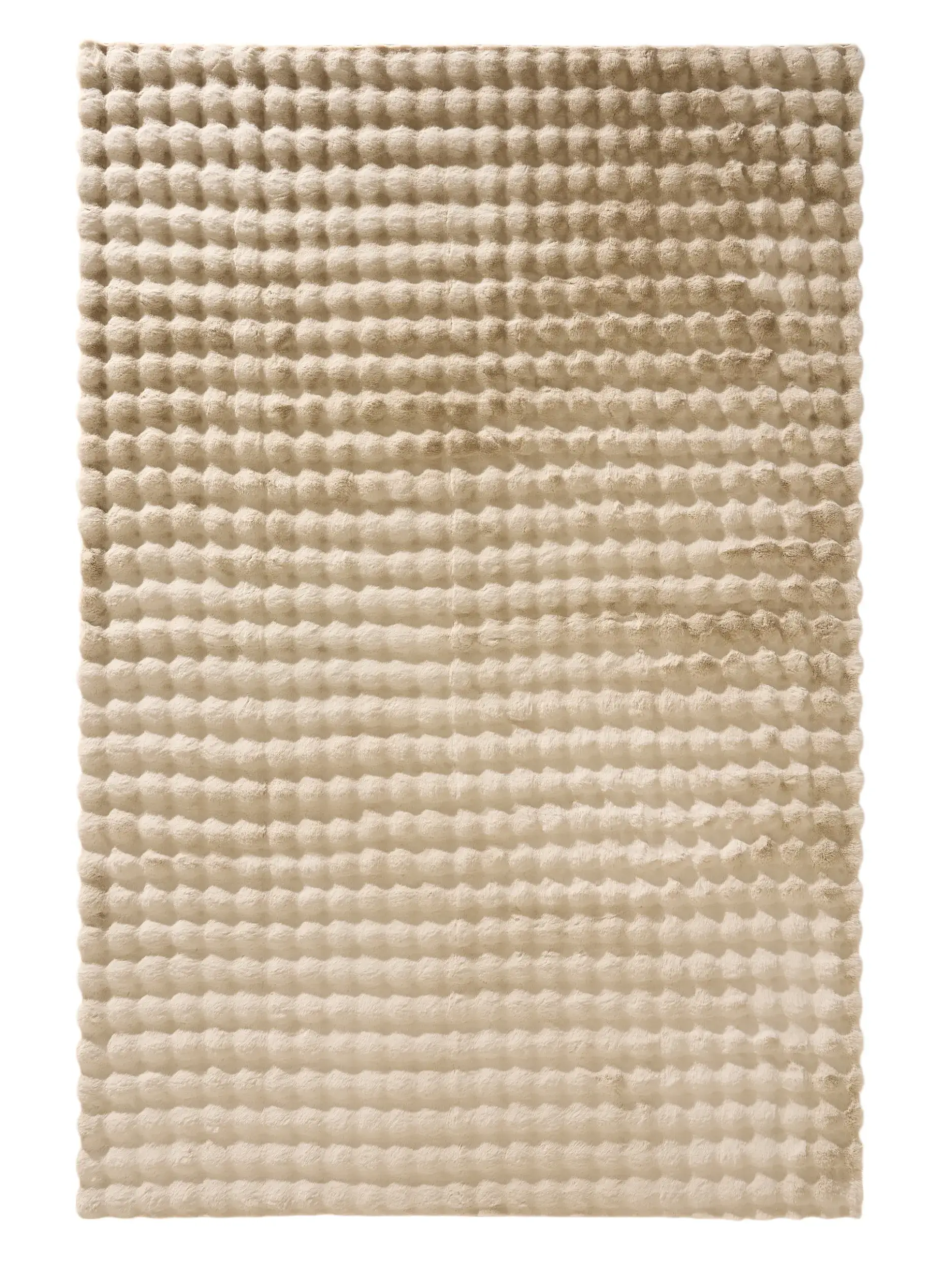 Rug made of 100% Polyester in Beige with a 100% Polyester high pile by benuta Nest