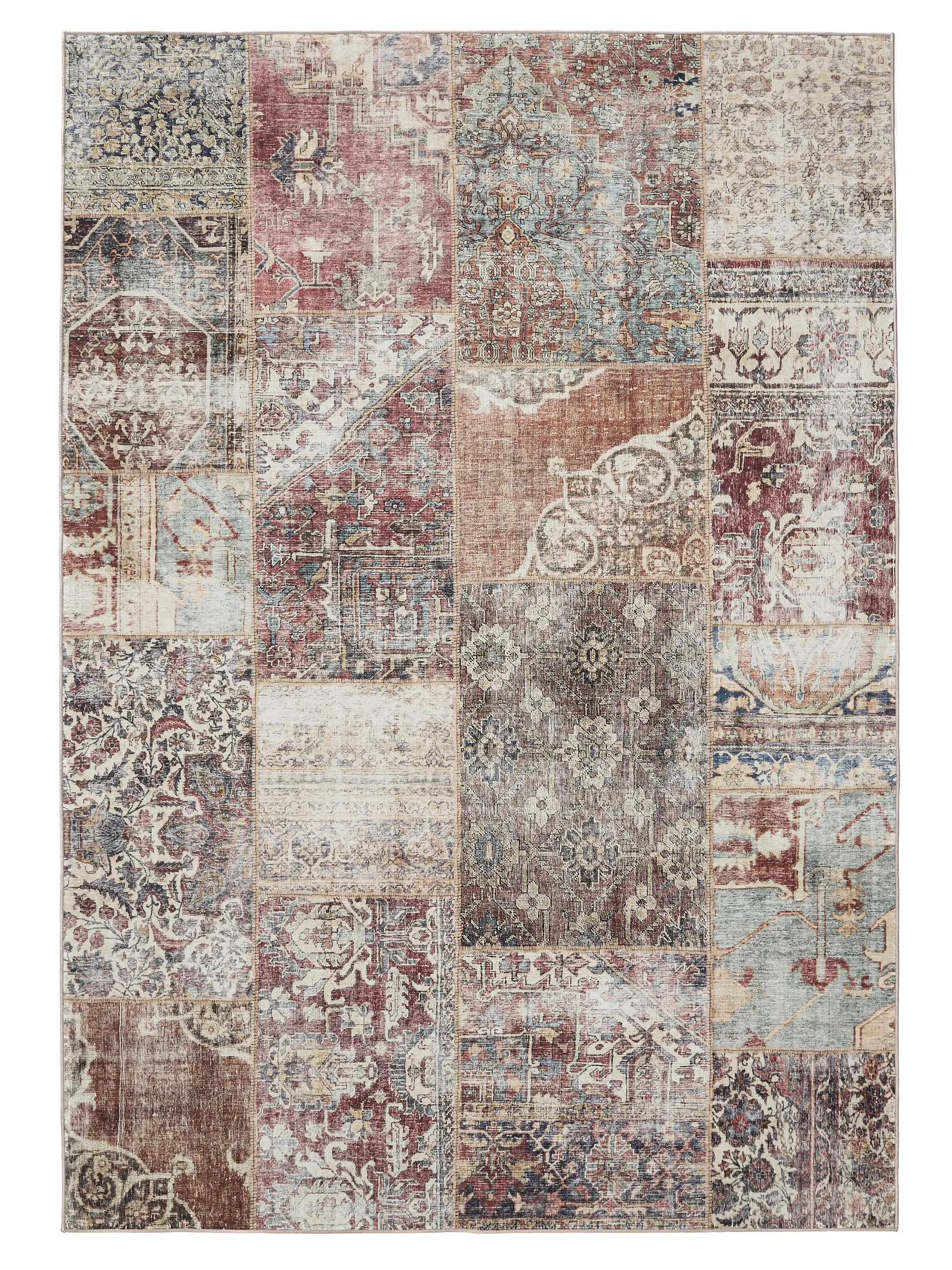 Rug made of 100% Polyester in Multicolour with a 100% Polyester high pile by benuta Basic