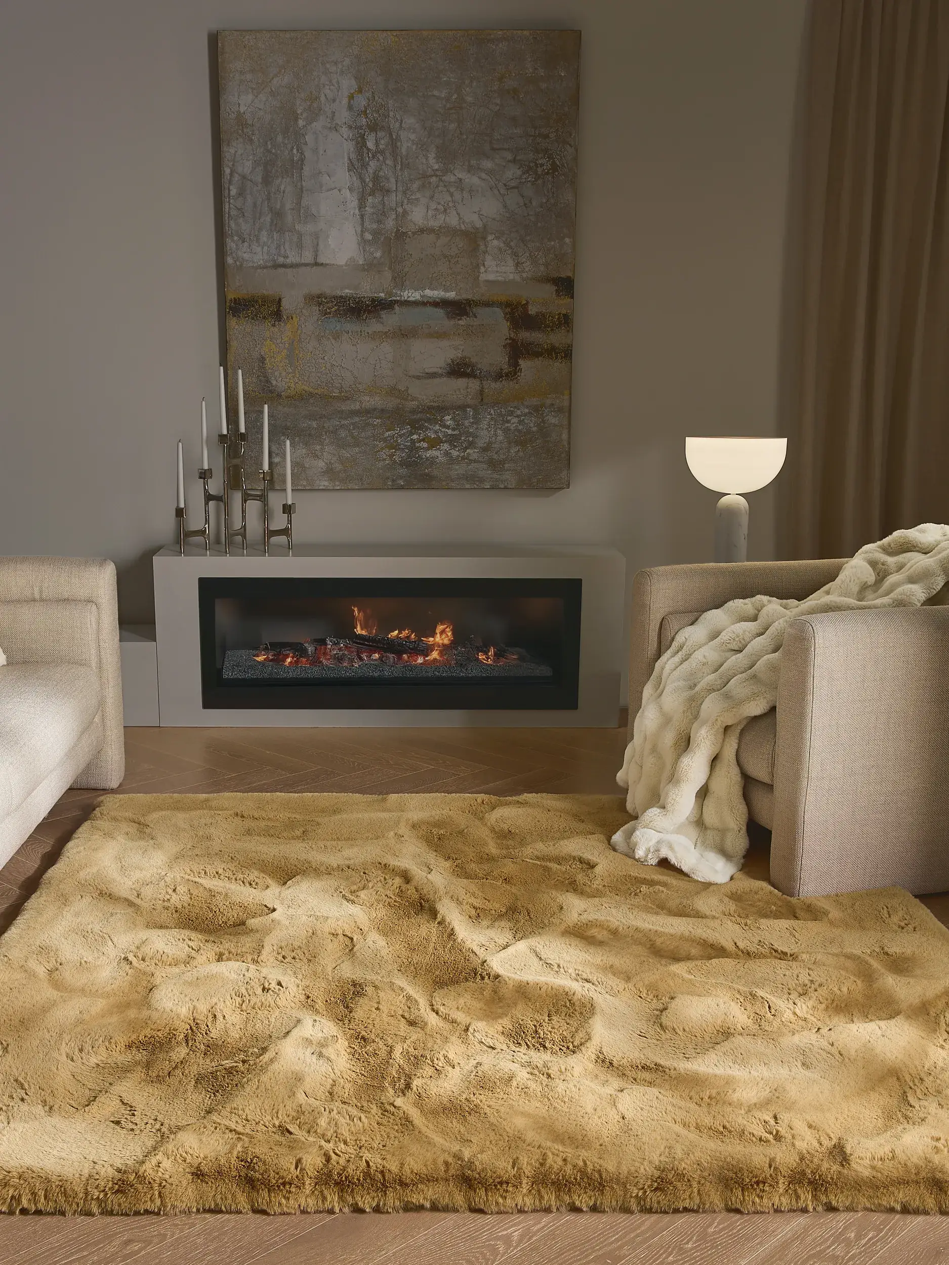 Teppich Lux aus 100% Polyester in Braun von benuta Finest