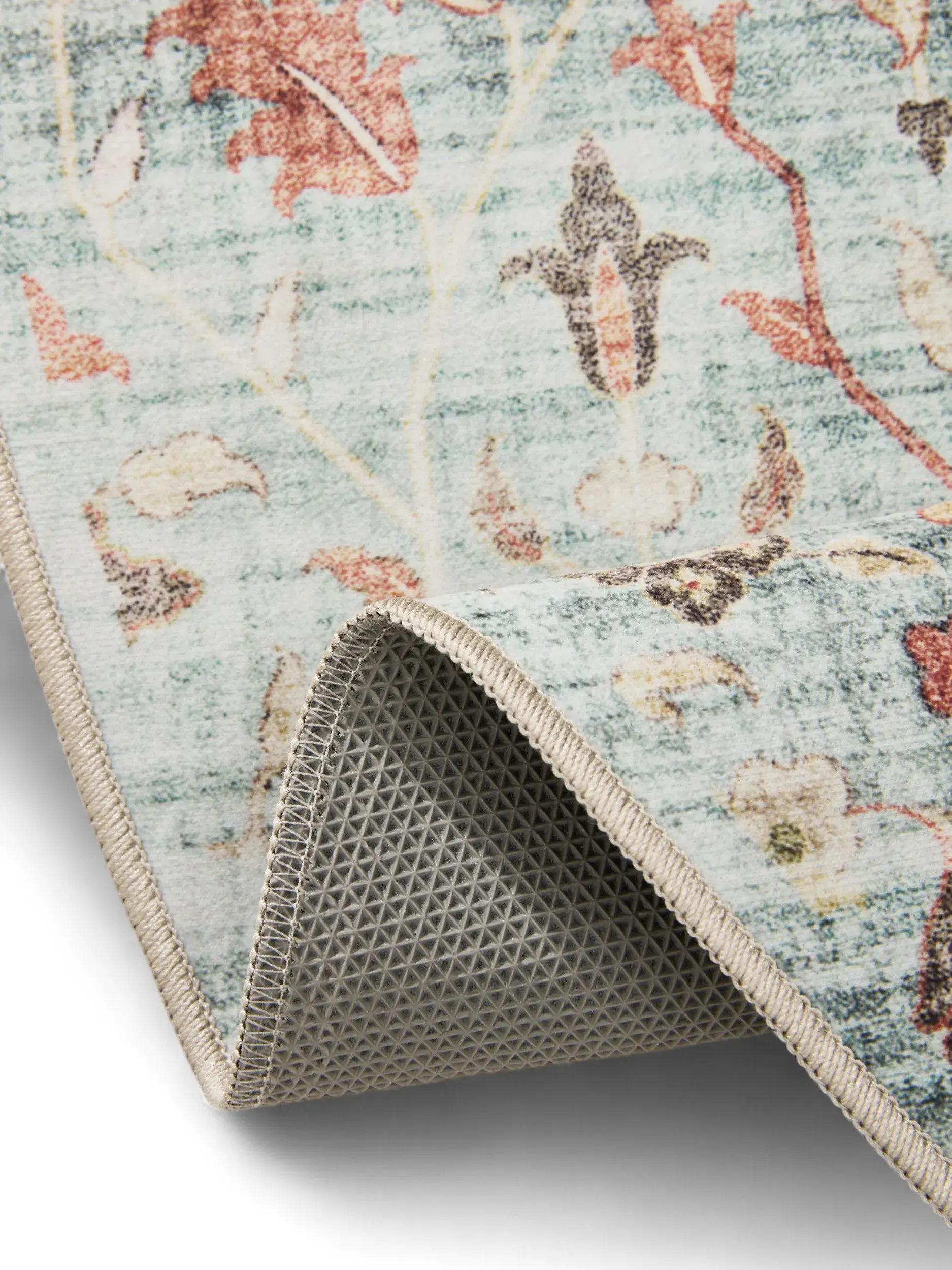 Rug made of 100% Polyester in Turquoise with a 100% Polyester high pile by benuta Basic