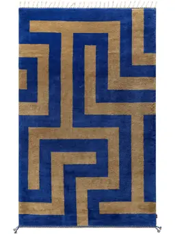Handgeknüpfter Wollteppich Maze Multicolor