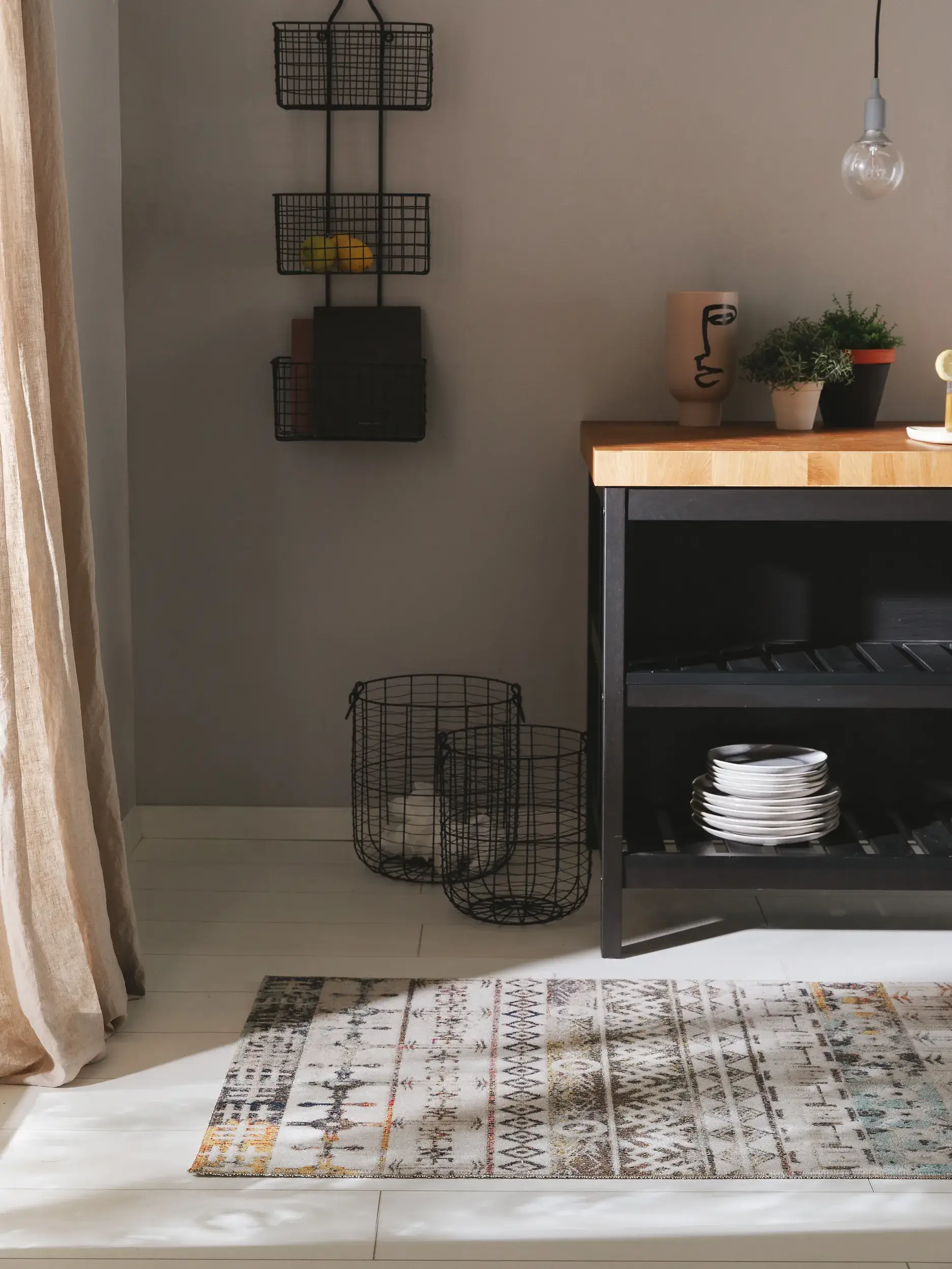 Rug made of 100% Polypropylen in Multicolour with a 100% Polypropylen high pile by benuta Nest